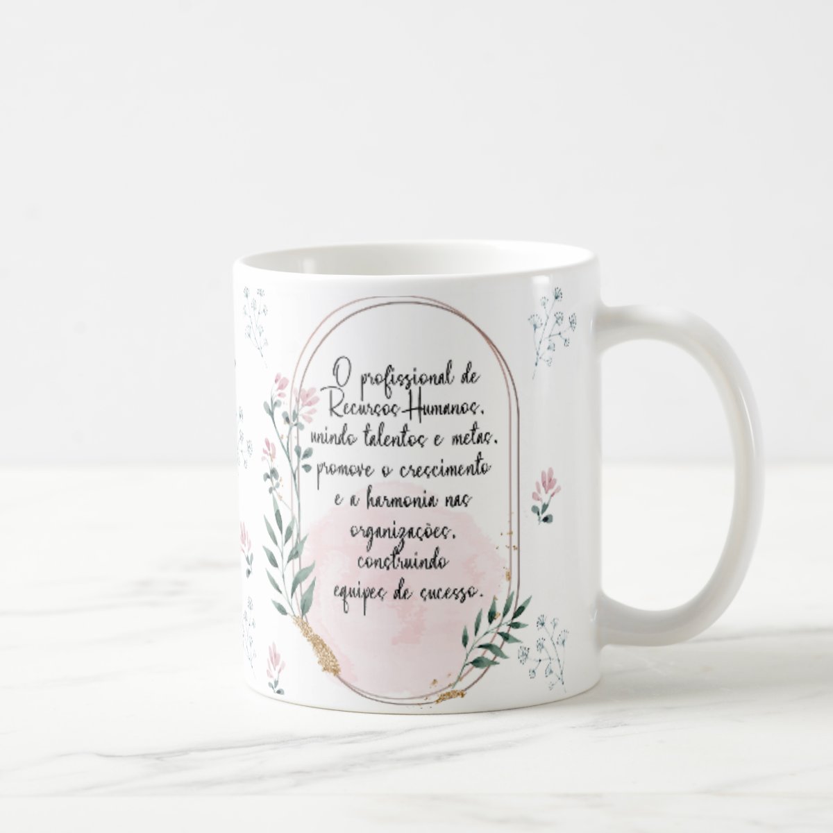 Caneca Feminina Delicada Presente Profissão Recursos Humanos