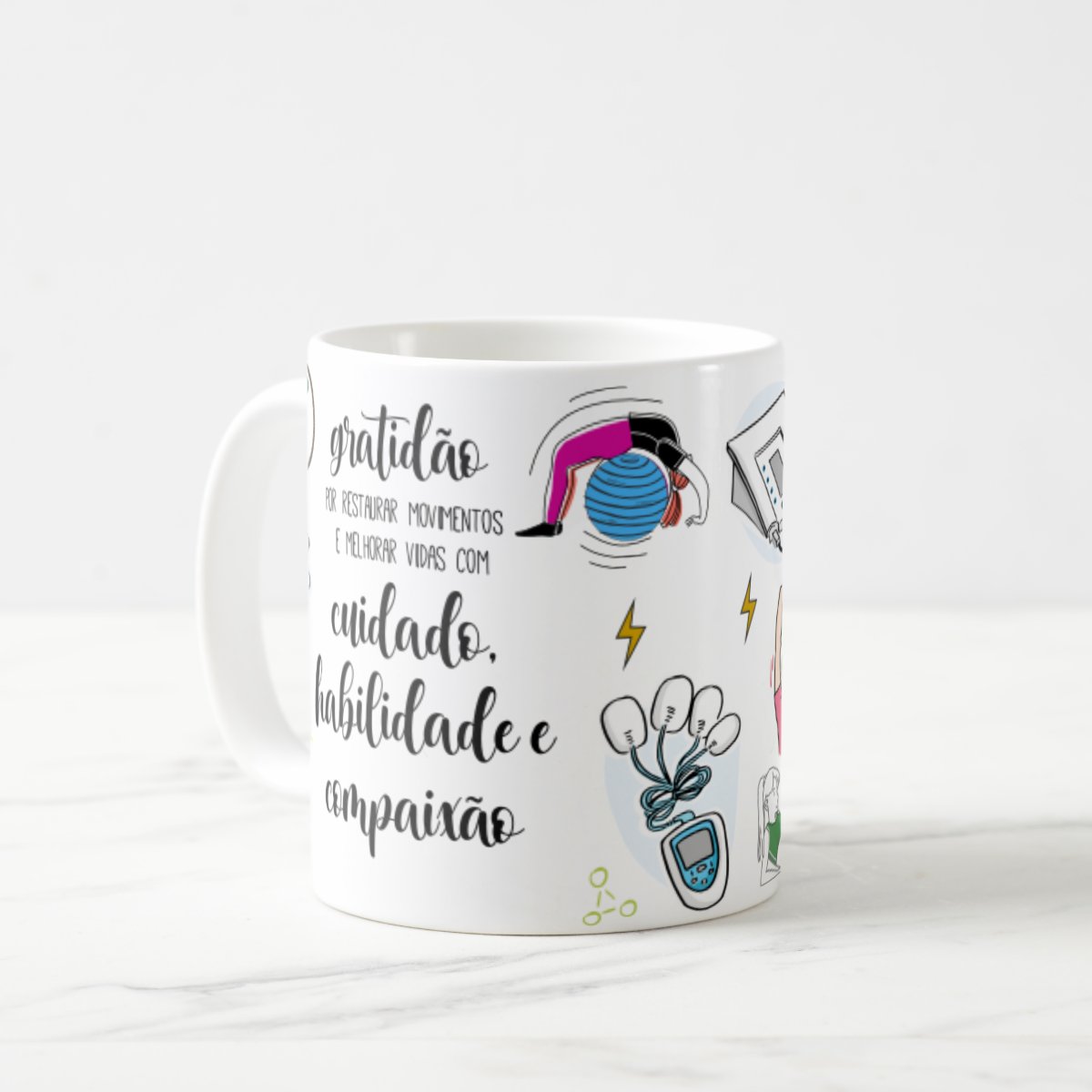 Caneca Personalizada Profissão Fisioterapia Fisioterapeutas