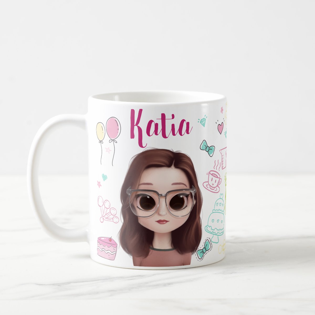 Caneca Personalizada Nome e Avatar Confeitaria - Profissões (Cozinheiro(a))