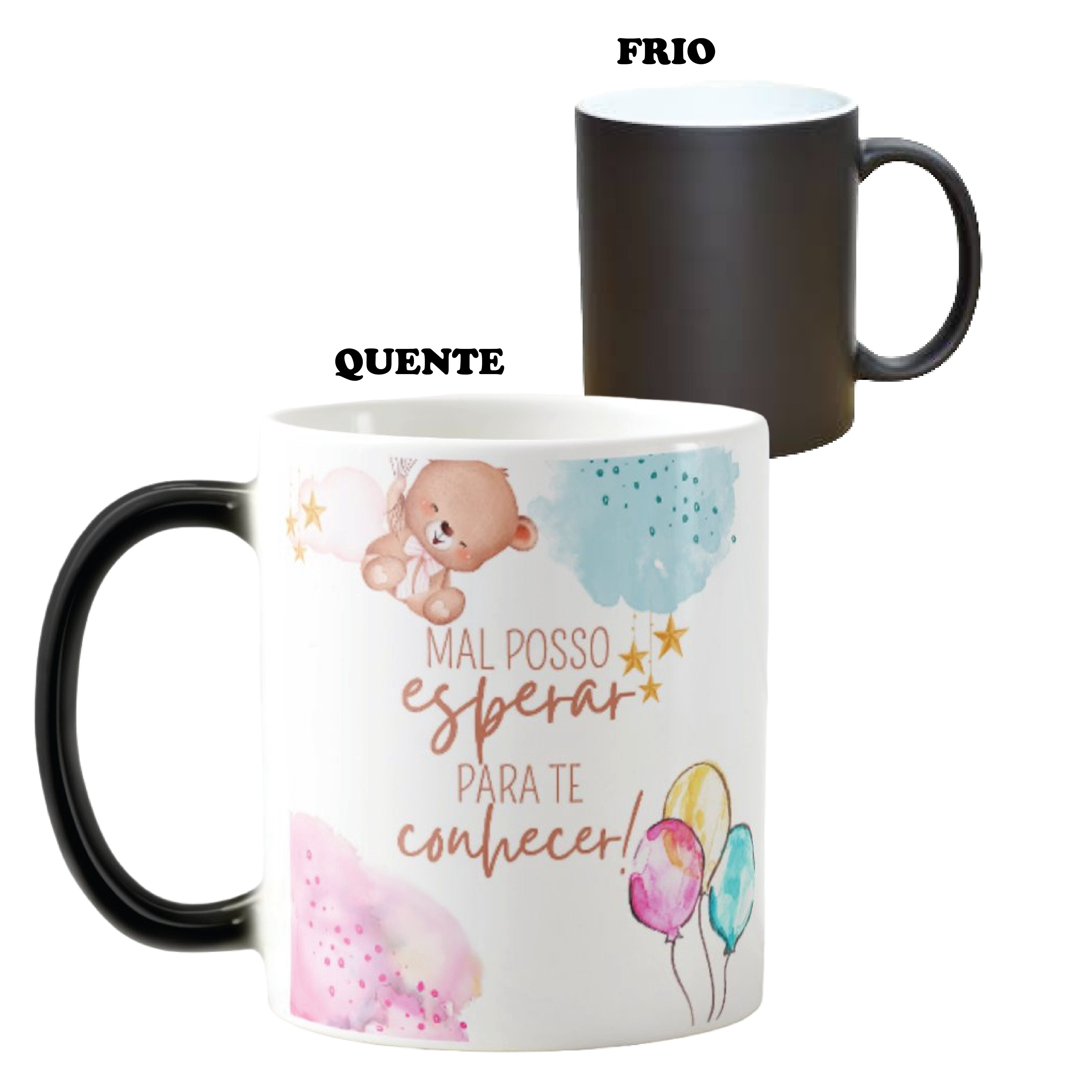 Caneca Mágica Presente Revelação de Gravidez Criativa - Anúncio de Gravidez (Família/Geral)