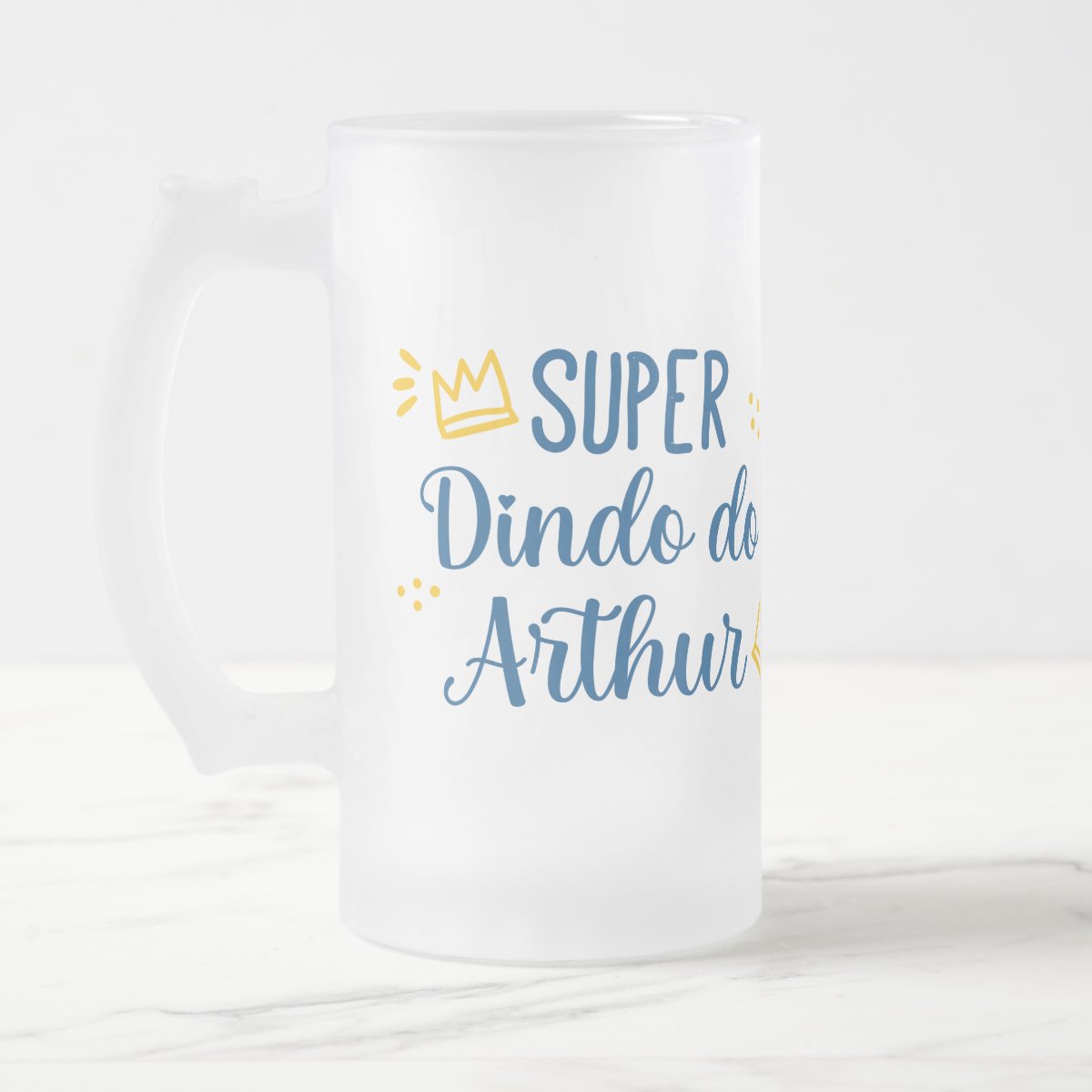 Copo de Cerveja Personalizada Batizado Super Dindo - Batizado (Batizando(a))