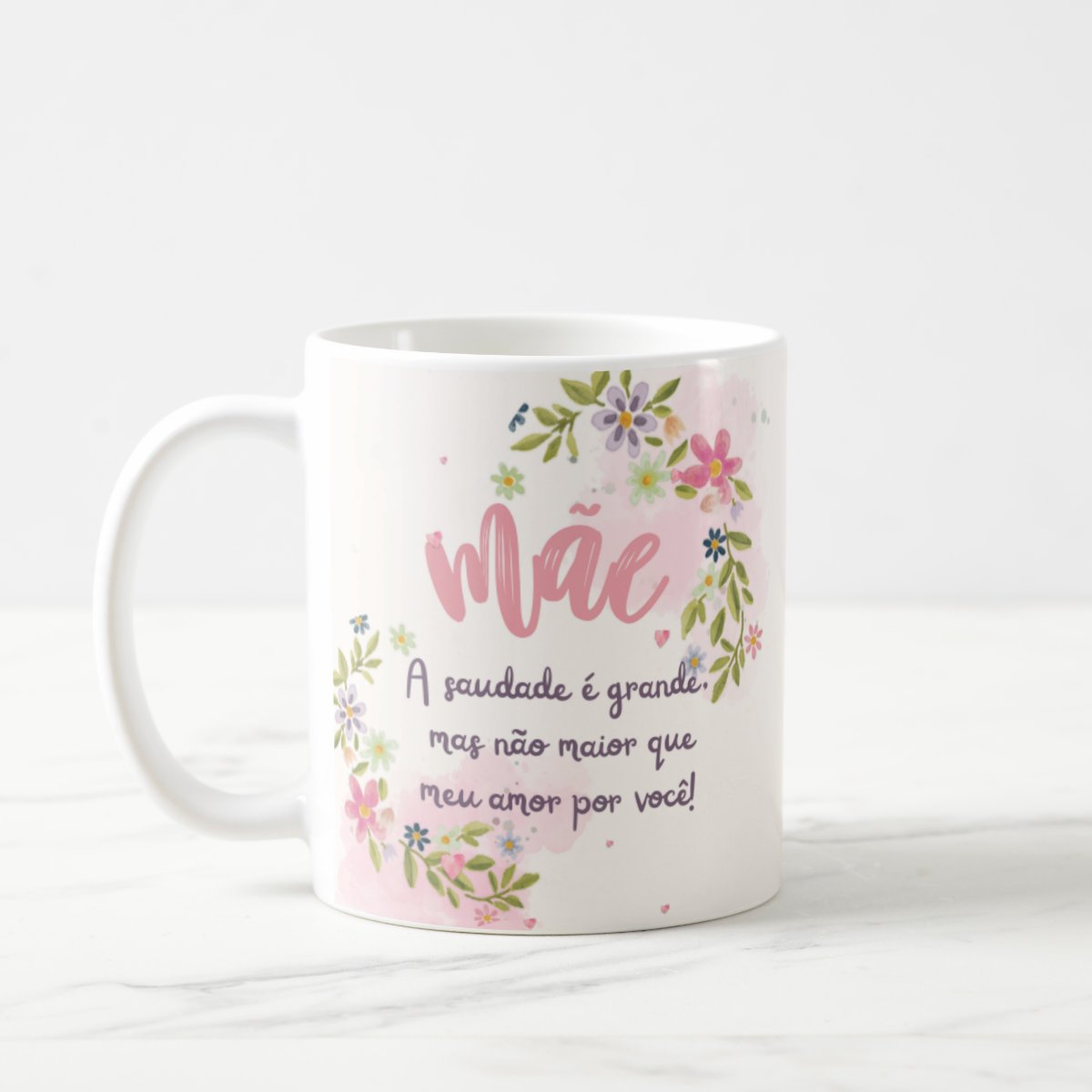 Caneca Mãe a Saudade É Grande Presente para o Dia das Mães