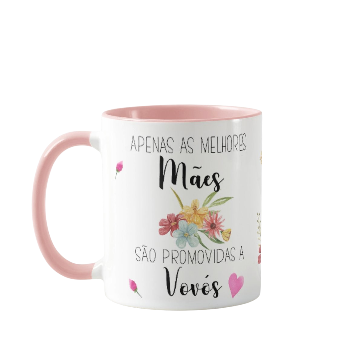 Caneca Feminina Especial Dia das Mães Promovida a Vovó - Anúncio de Gravidez (Avós)
