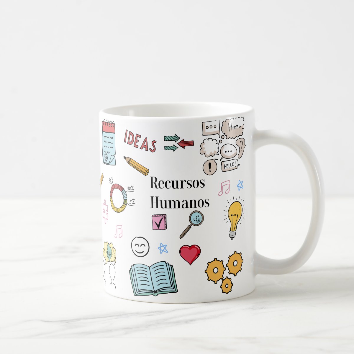 Caneca Personalizada Recursos Humanos com Avatar Branca