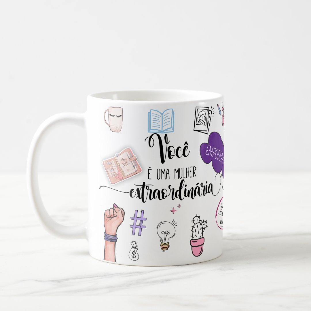 Caneca Personalizada Mulher Extraordinária Presente Pronta Entrega