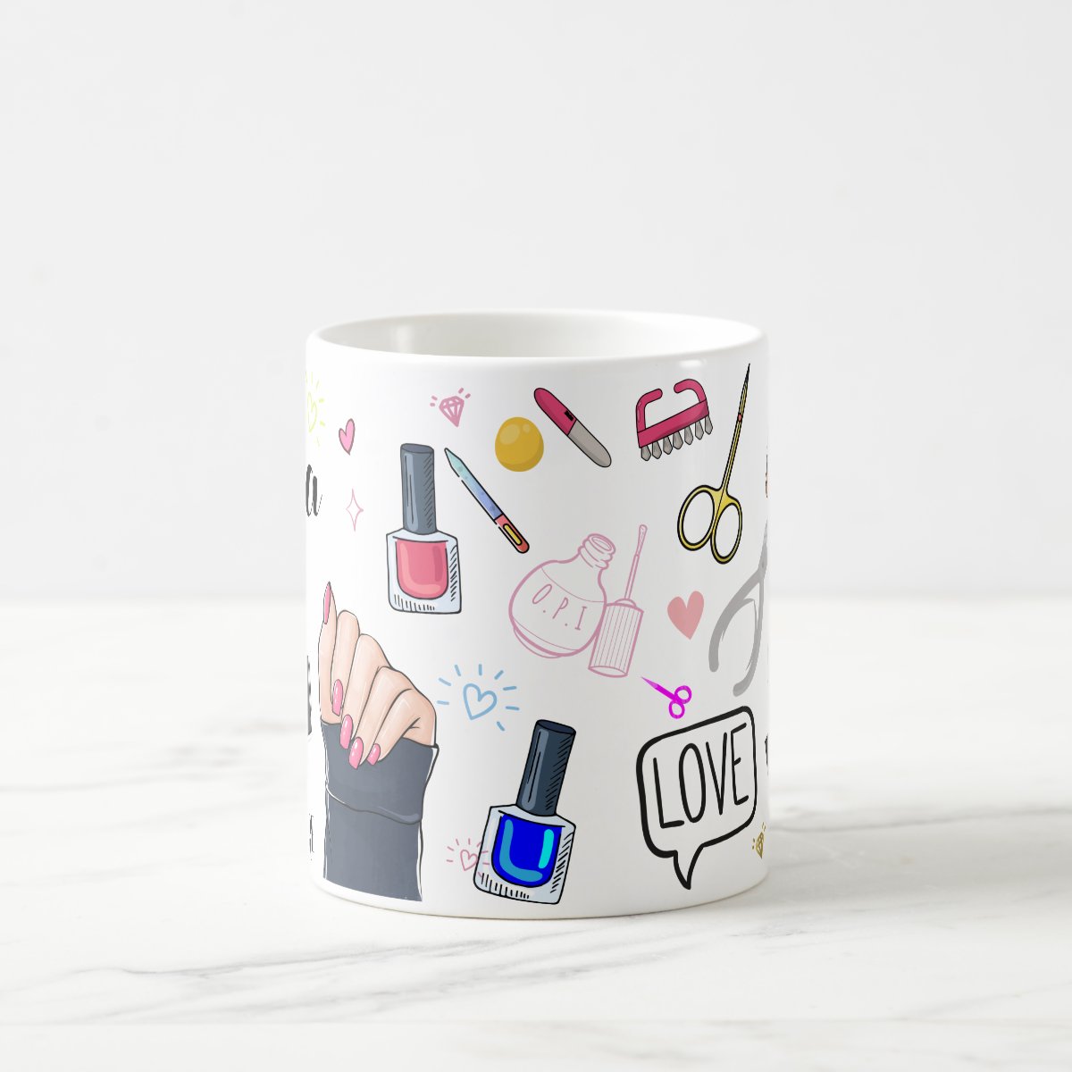 Caneca Personalizada Presente Criativo Manicure com Nome