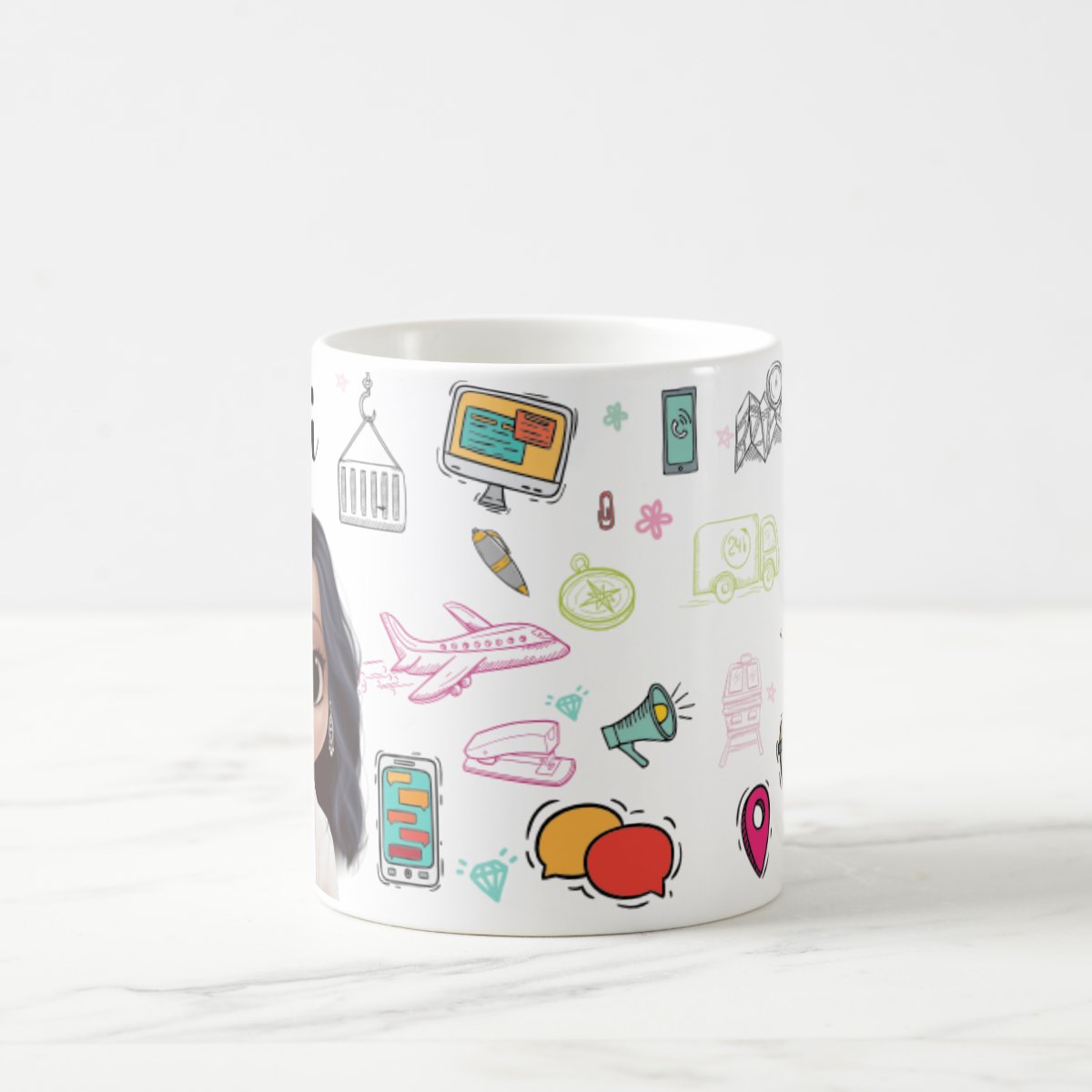 Caneca Personalizada Comércio Exterior com Nome e Avatar
