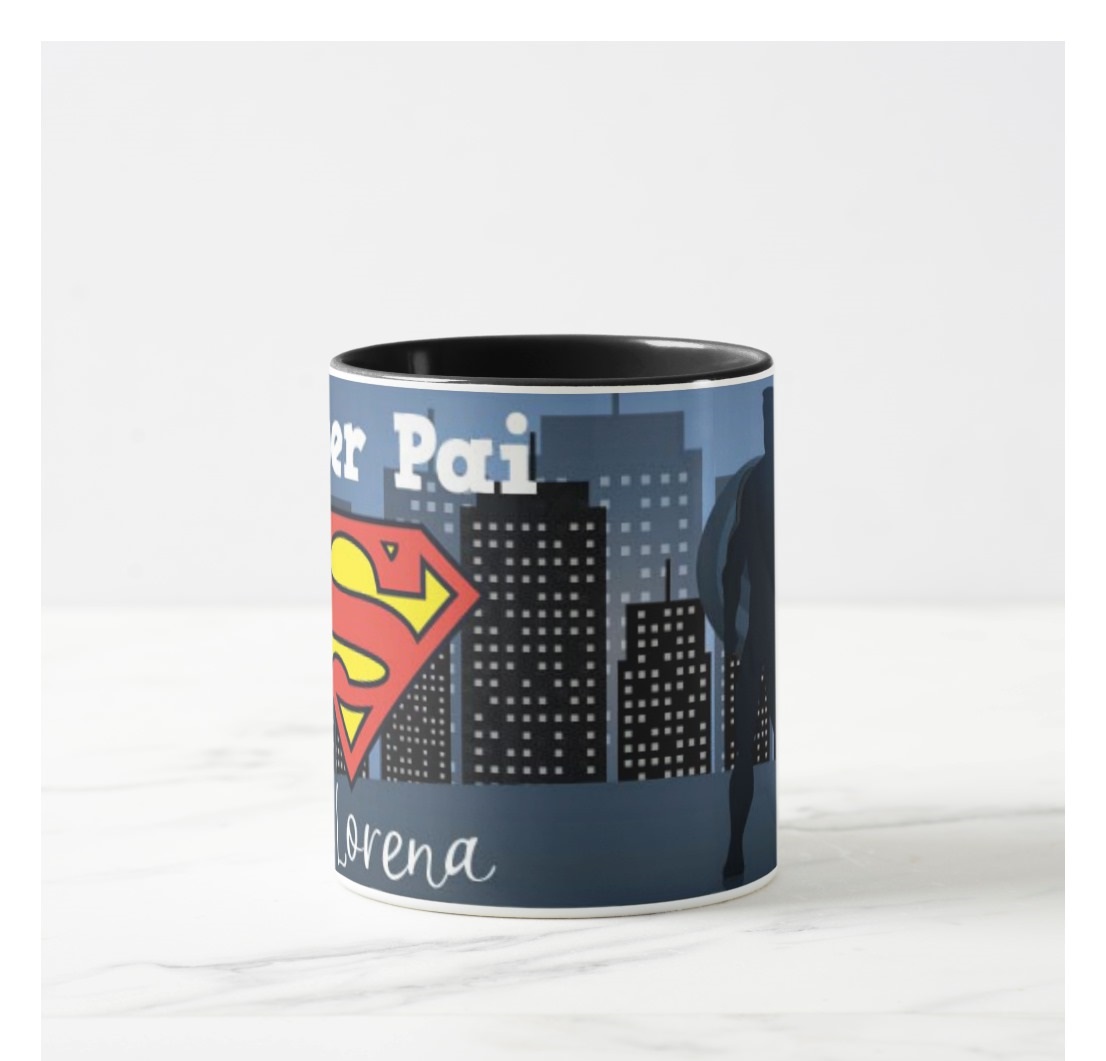 Caneca Super Pai Presente Criativo Super Herói Papai