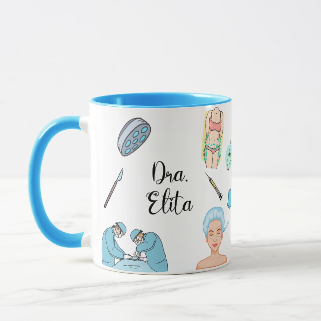 Caneca Presente Personalizado com Nome Cirurgião Plástico