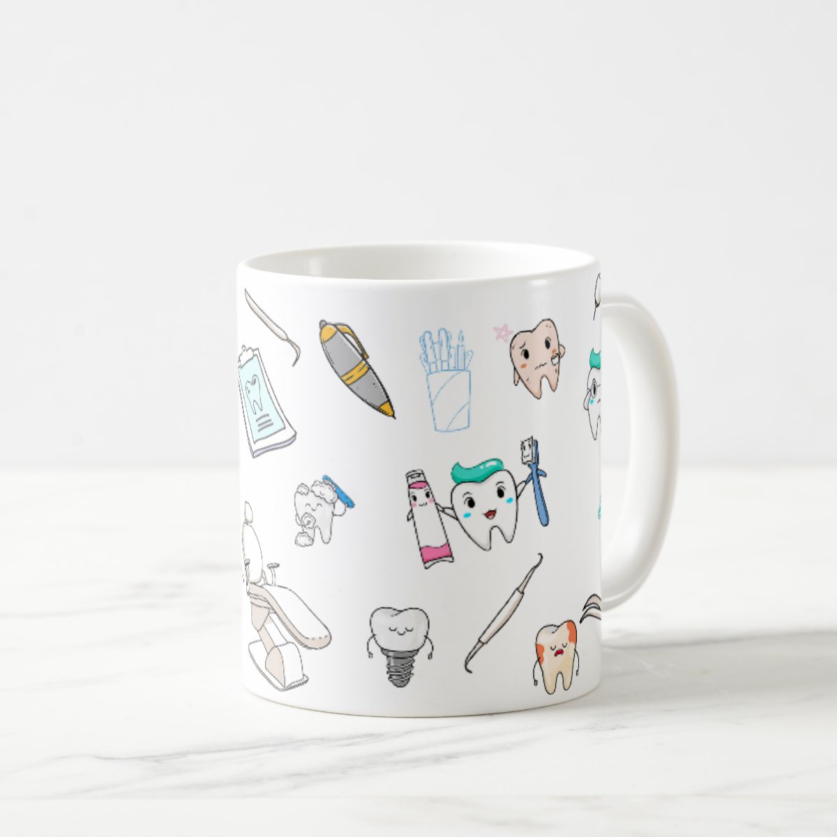 Kit 6 Canecas Odontologia Personalizadas – Presente para Dentista, Clínica ou Estudante