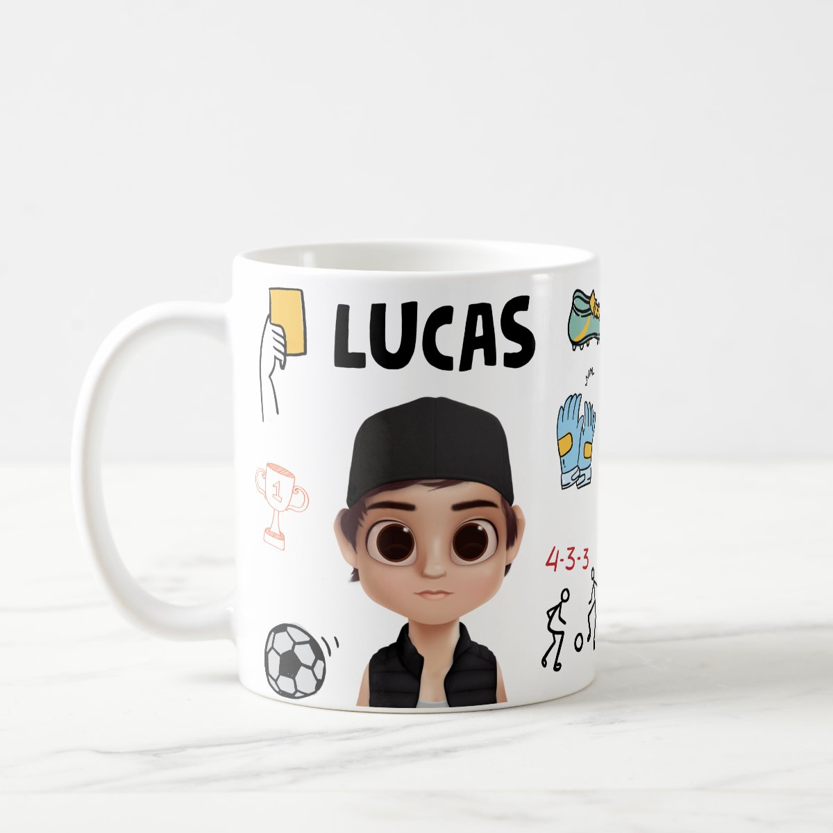 Caneca Personalizada Futebol com Avatar e Nome - Profissões (Futebol)