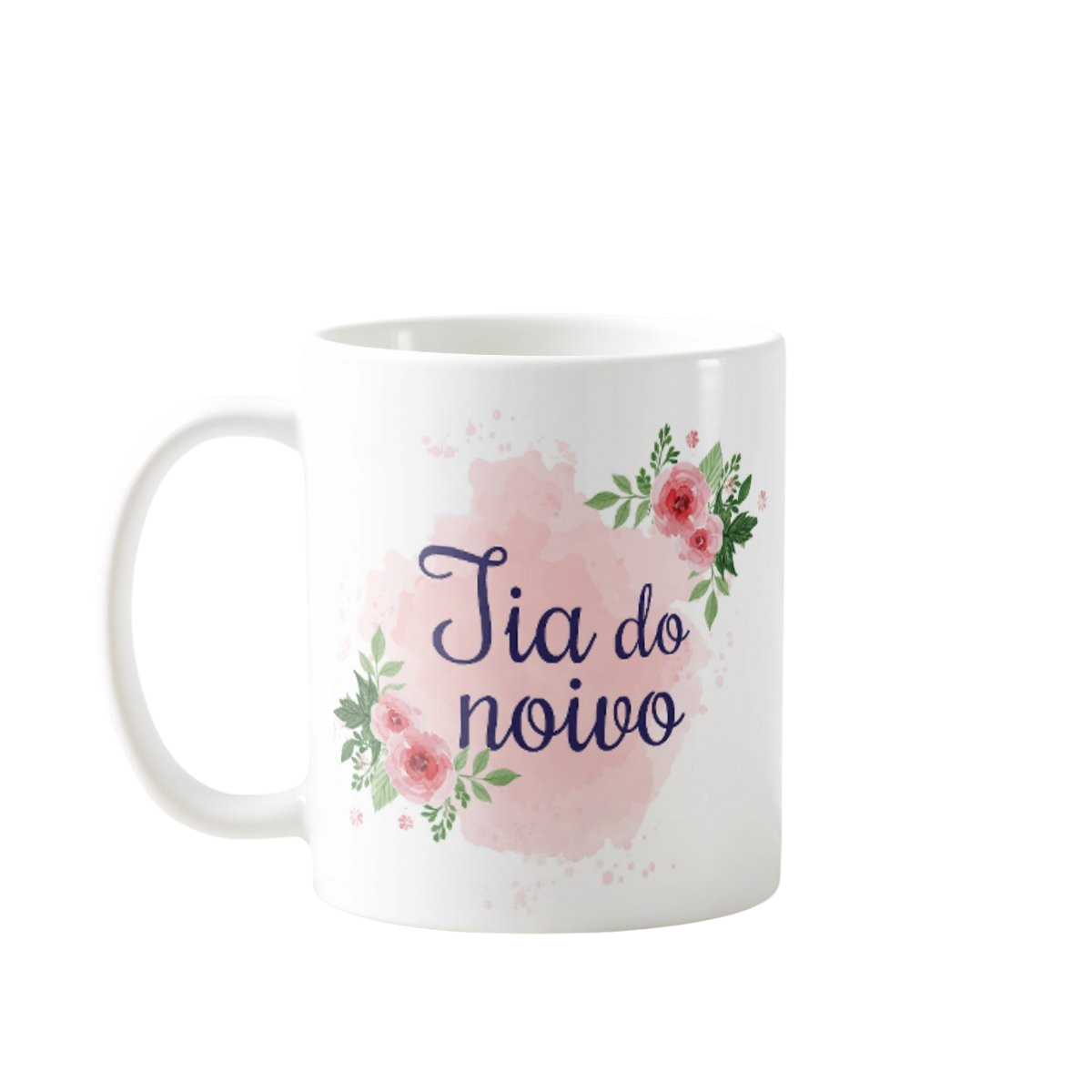 Branco / Tia do Noivo / Floral Rosa - Casamento (Noivo)