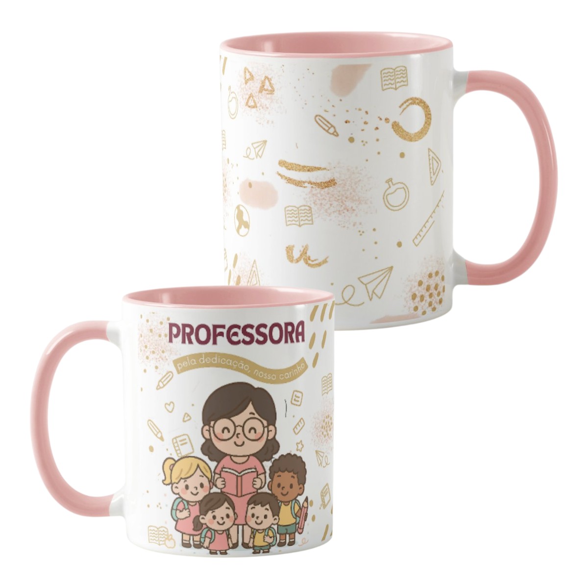 Caneca Presente para Professora Amor e Gratidão pelos Alunos - Dia dos Professores (Professor(a))