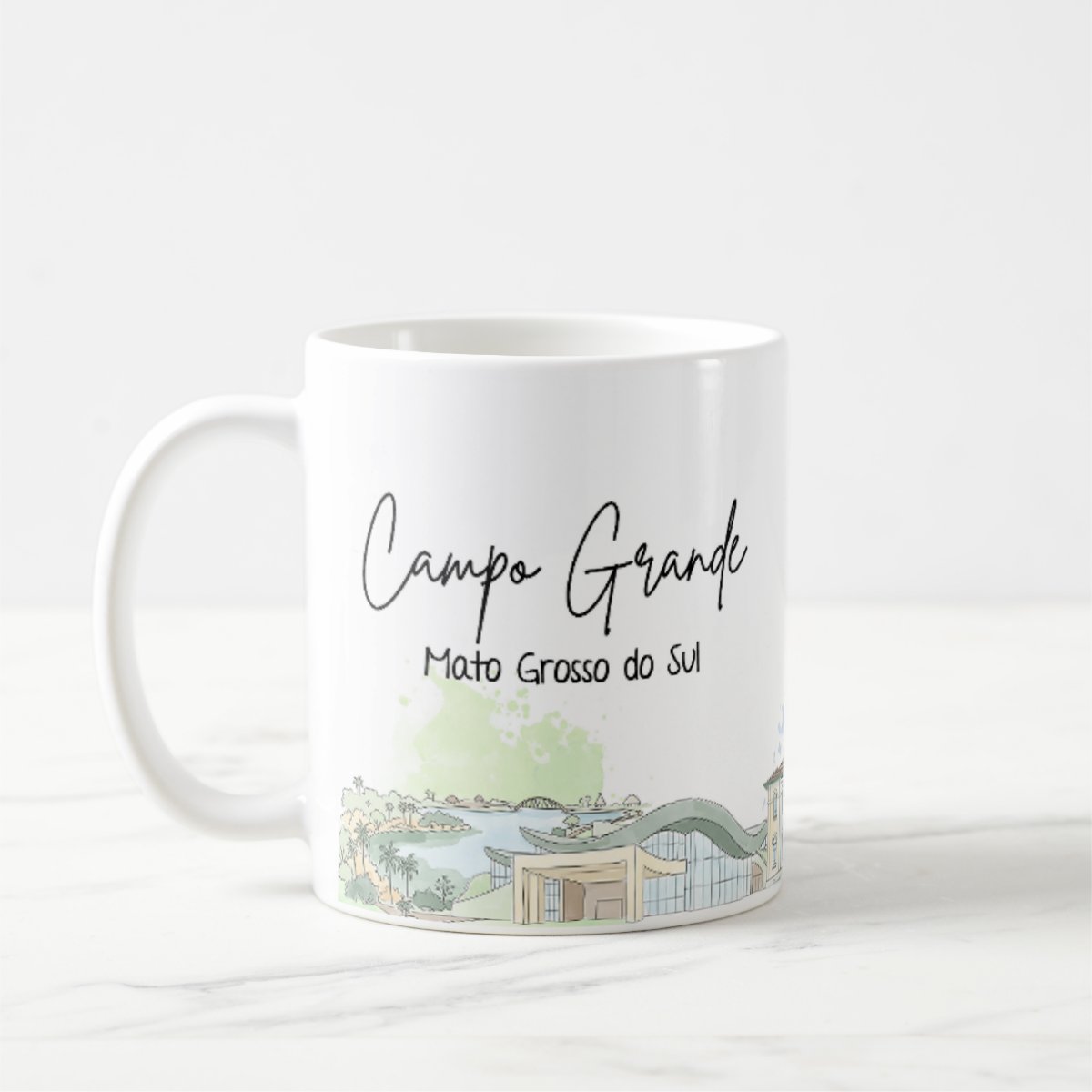 Caneca Personalizada Mato Grosso do Sul Lembrança Cidade Campo Grande