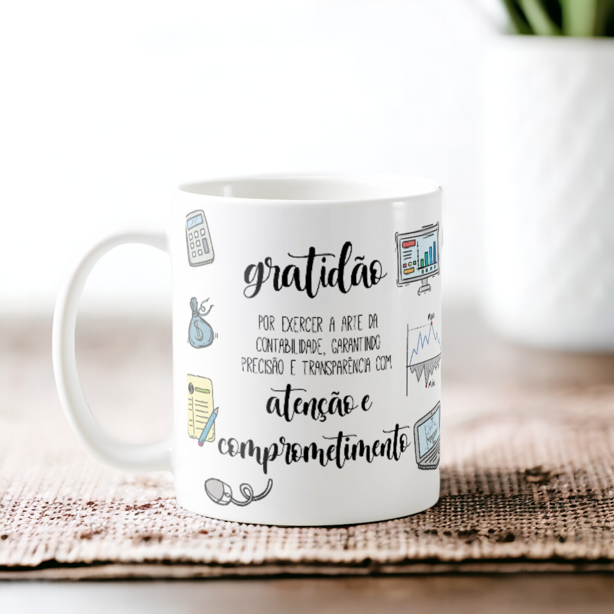 Caneca Profissão Presente Profissionais de Contabilidade