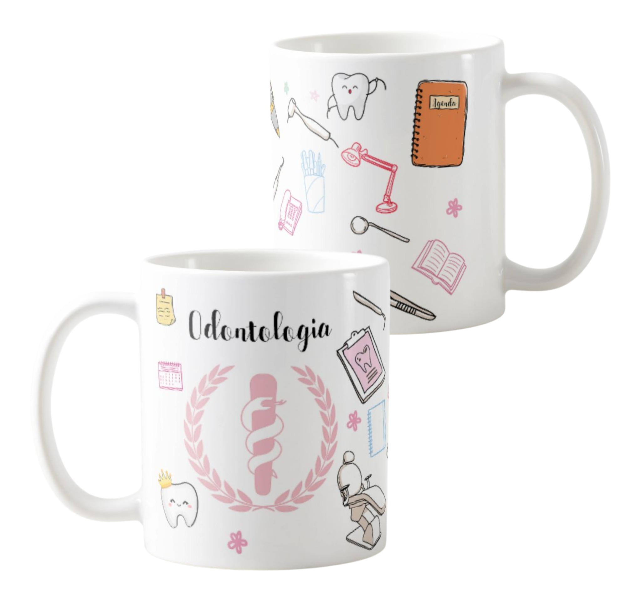 Conjunto Garrafa Térmica e Caneca Personalizada Odontologia