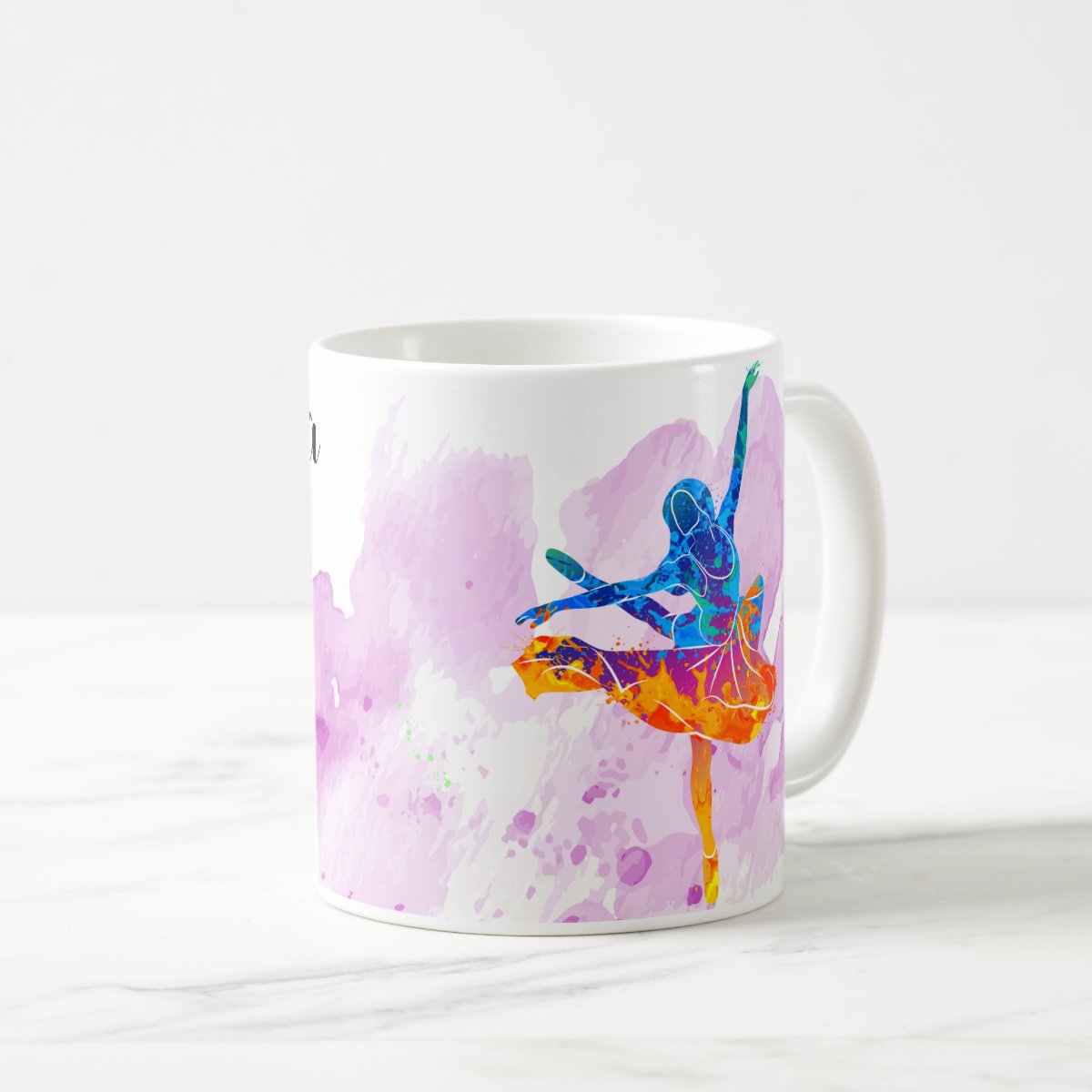 Caneca Personalizada Criativa Presente de Bailarina com Nome