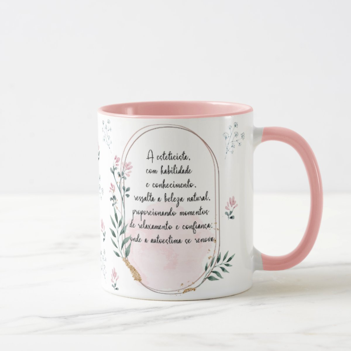Caneca Feminina Delicada Presente Profissão Esteticista