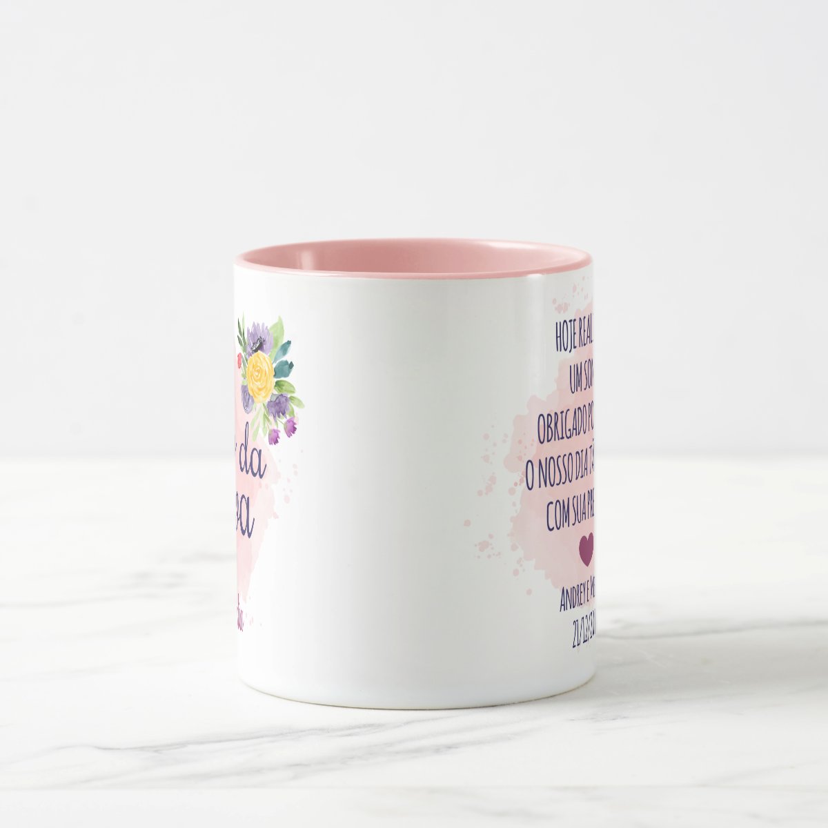 Caneca Personalizada Criativa Avó da Noiva Casamento Floral