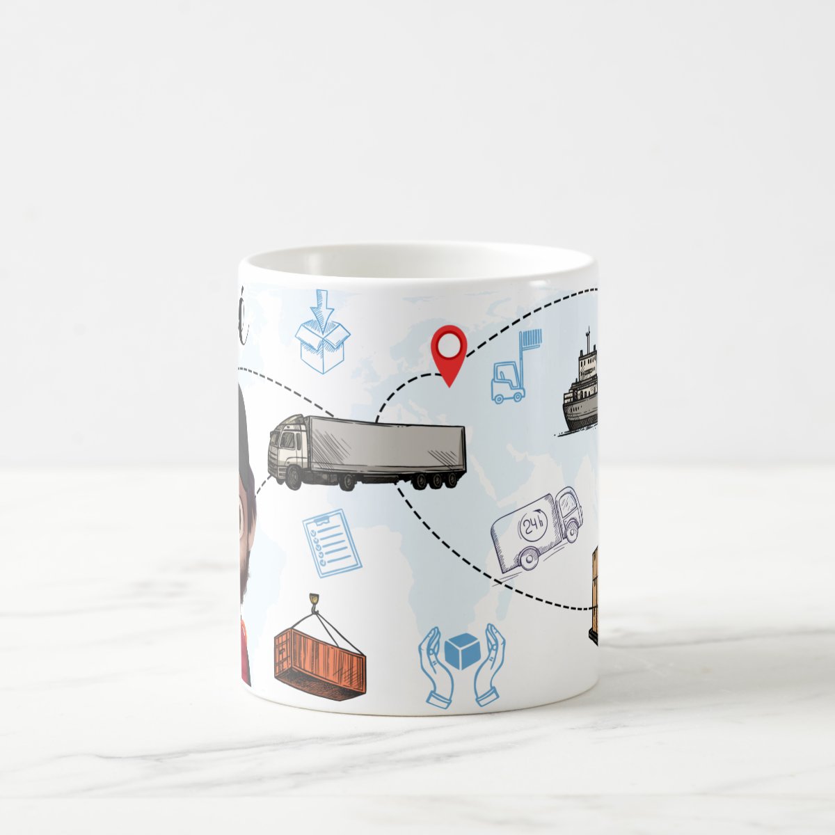 Caneca Profissão Logística Presente Personalizada Com Avatar