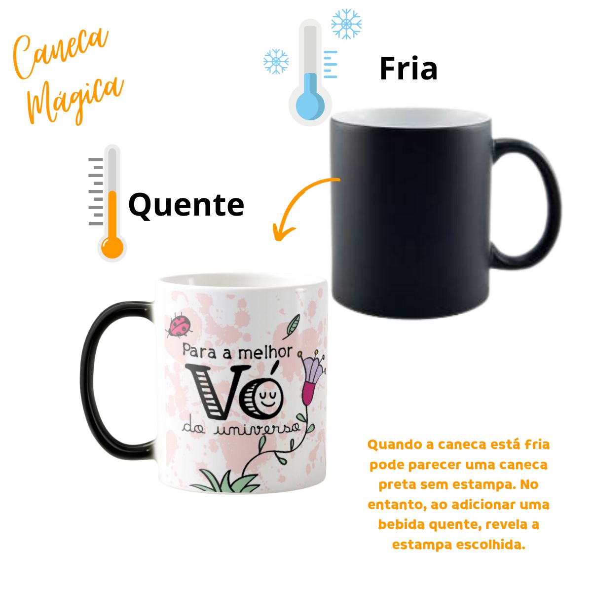 Caneca Mágica Presente Especial para Avó Dia dos Avós - Família (Avó)