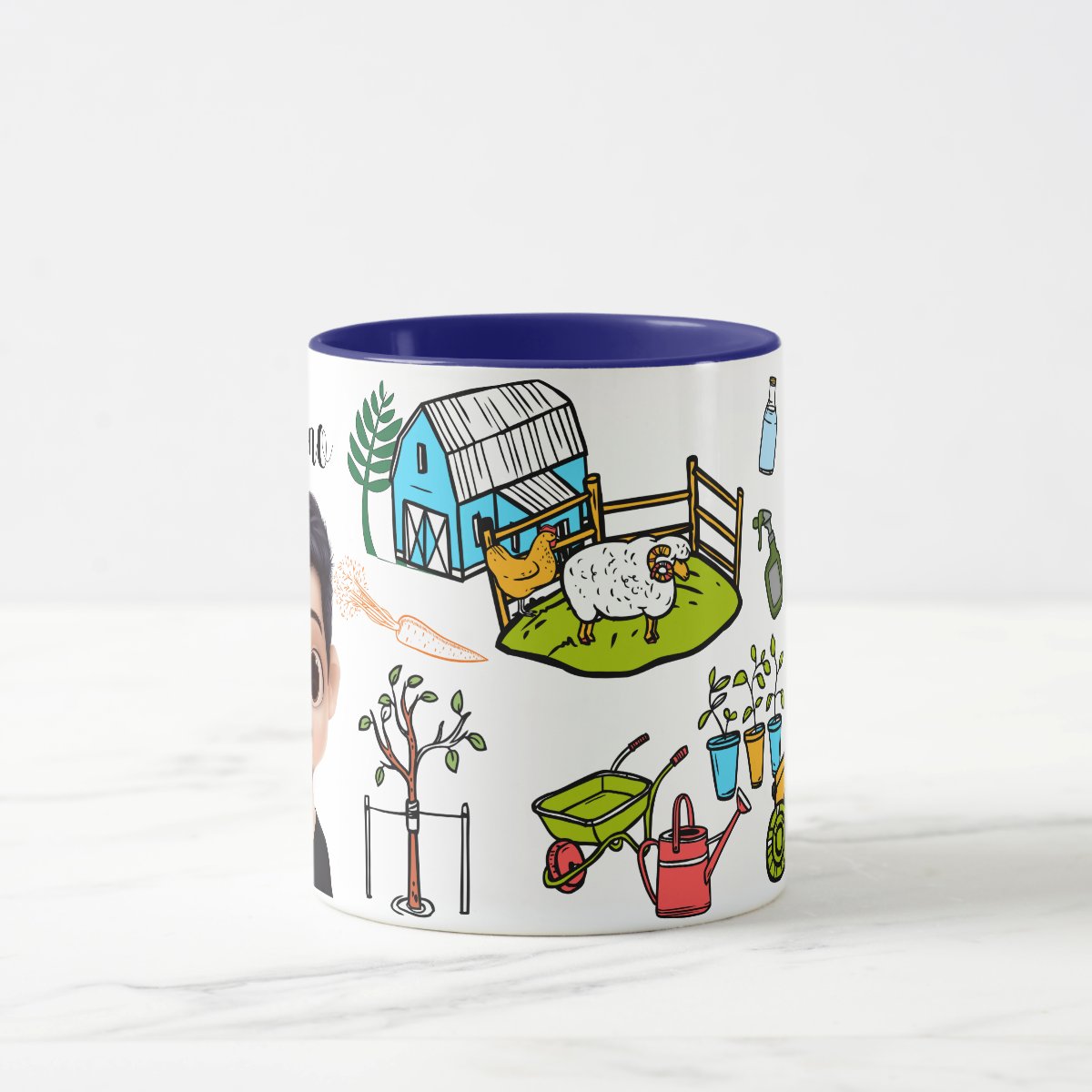Caneca Personalizada Engenheiro Agrônomo com Avatar Azul
