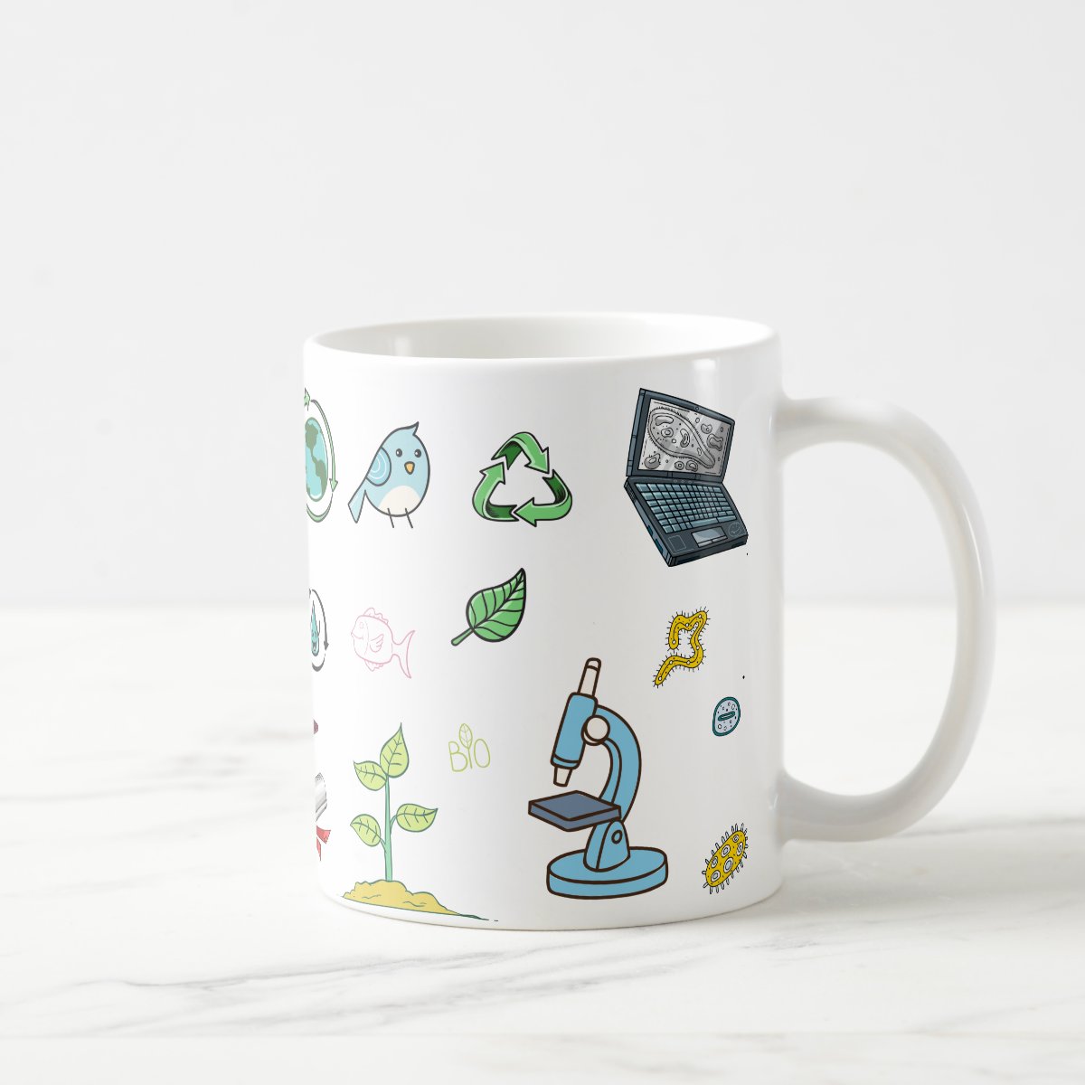 Caneca Professor Biologia Presente Personalizada Com Avatar