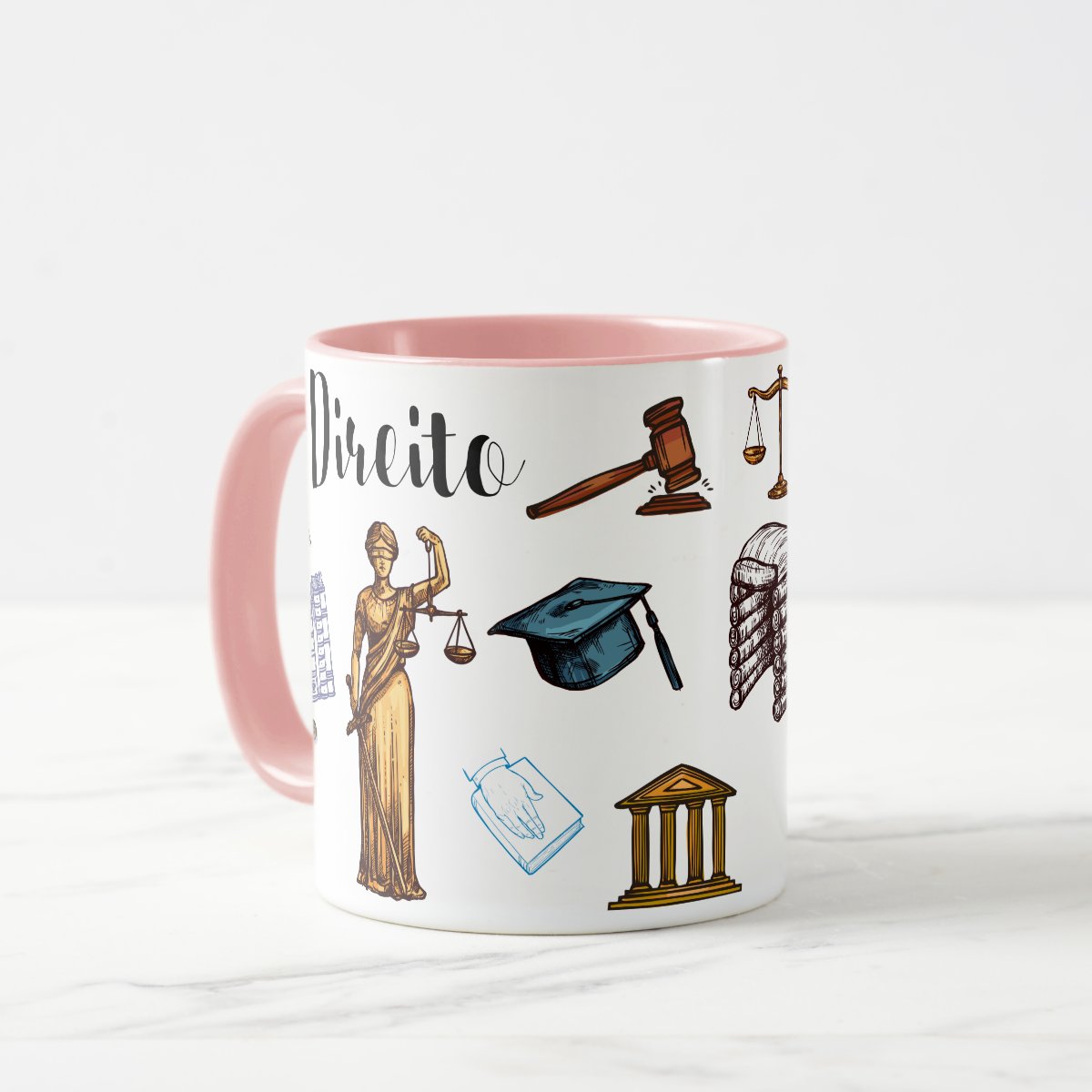 Caneca para Advogados Presente Criativo Formatura Direito