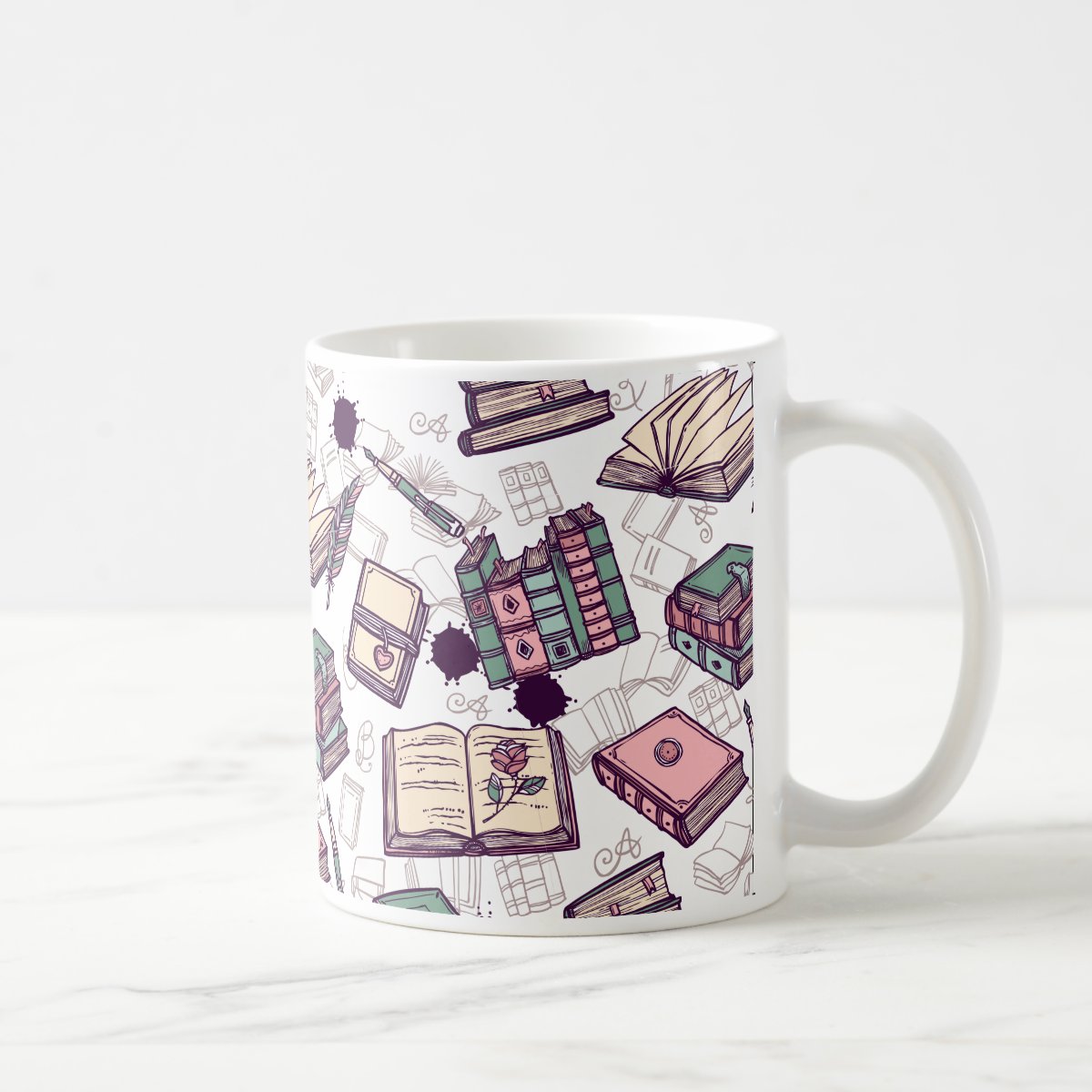 Caneca Livros Presente Criativo Literatura Livros com Nome