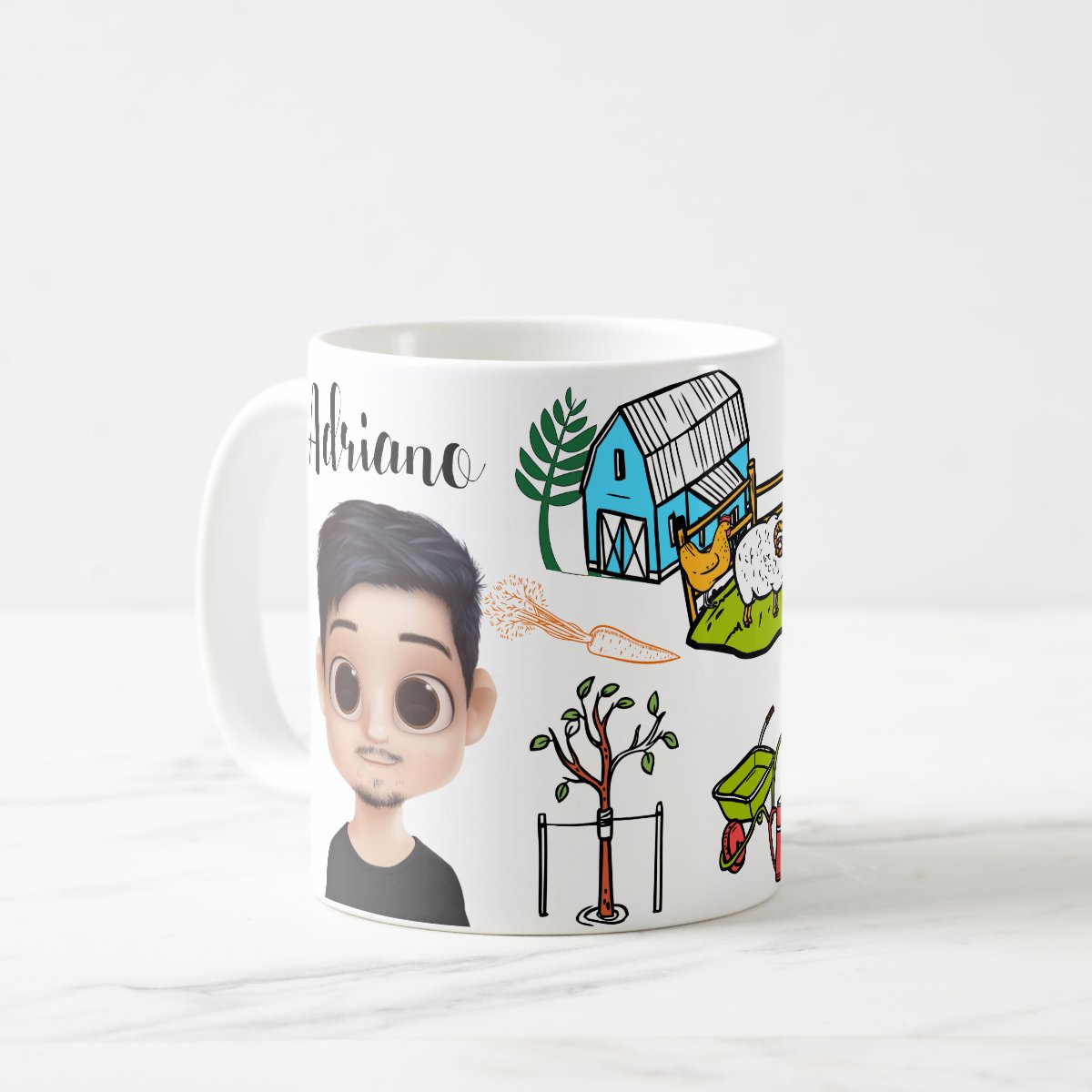 Caneca Personalizada Agricultura Agriculto com Avatar Branca