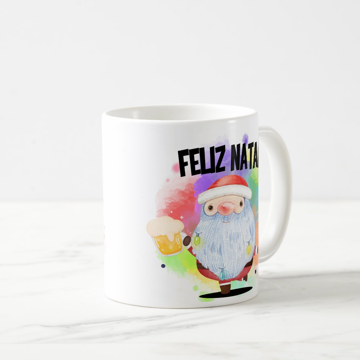 Caneca Personalizada Presente Papai Noel Feliz Natal