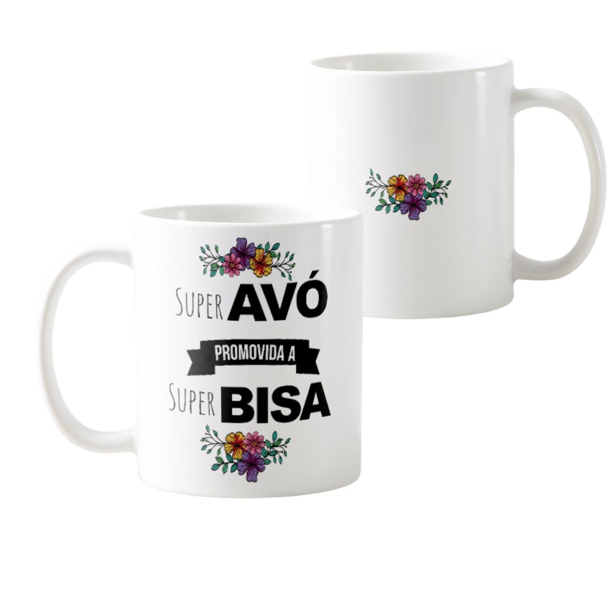 Conjunto 2 Canecas Anúncio de Gravidez Promovidos a Bisavós