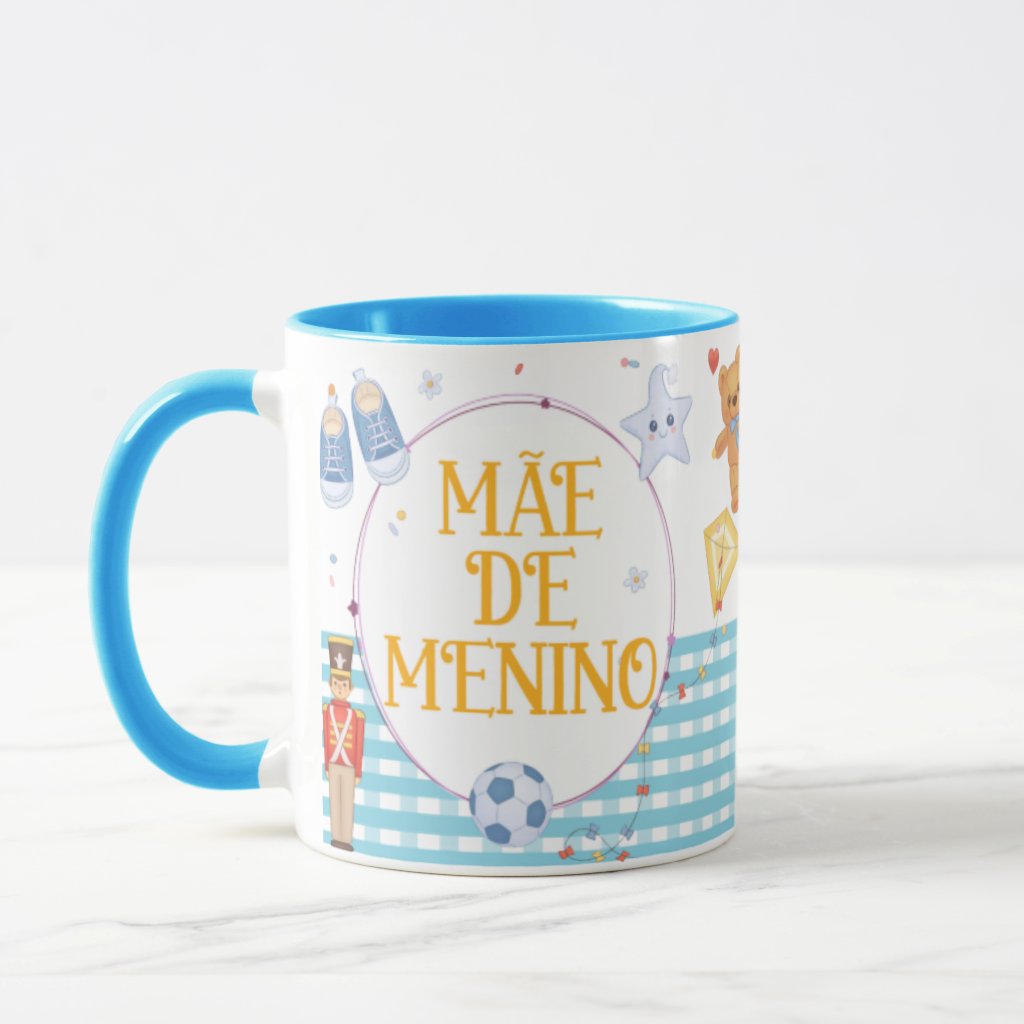 Caneca Surpresa Para Revelar Gravidez - Mãe De Menino