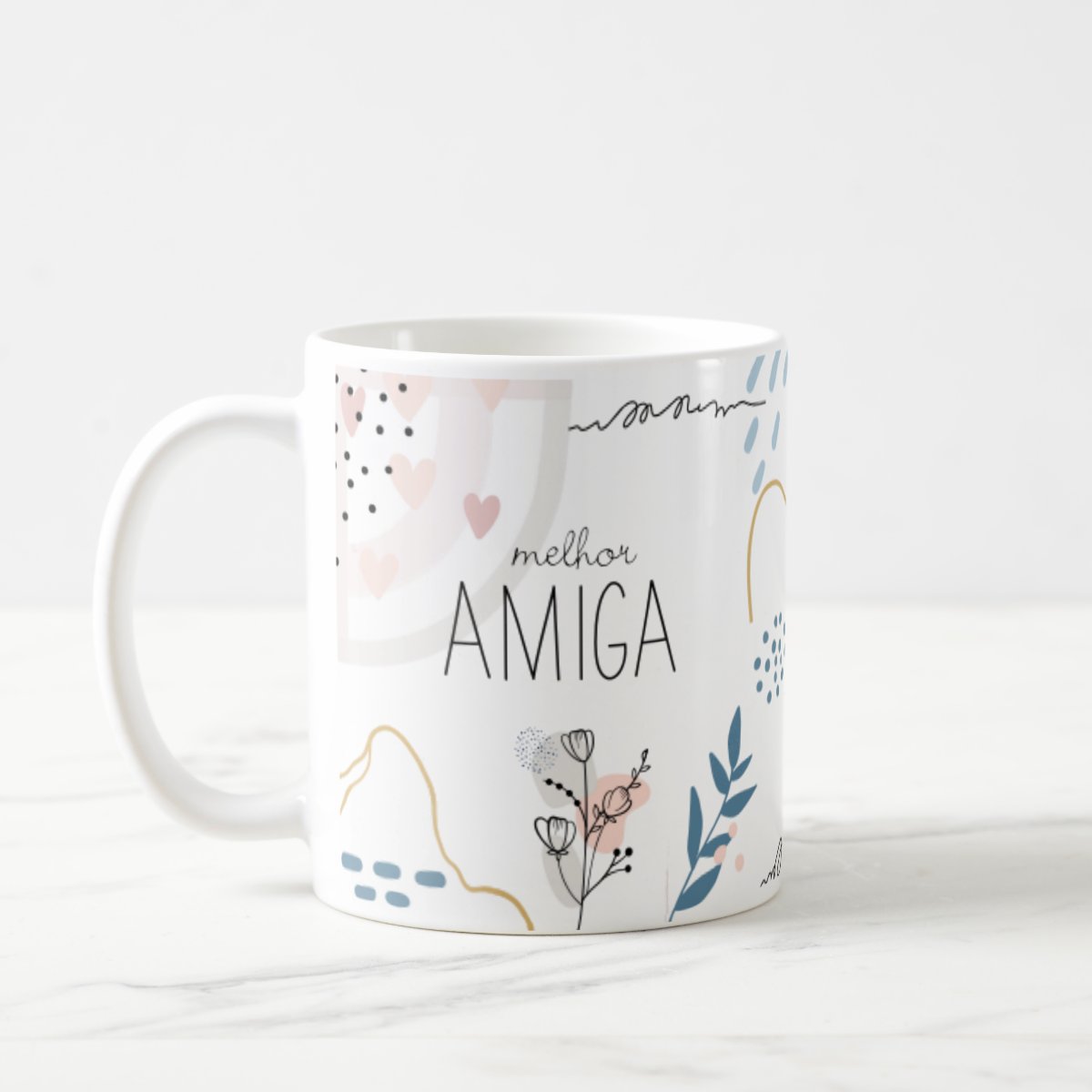 Caneca Feminina Minimalista Presente Melhor Amiga - Outros (Amigo(a))