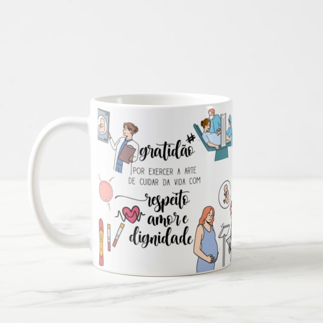 Caneca Personalizada Presente Especial Médica Obstetra - Profissões (Médico(a))