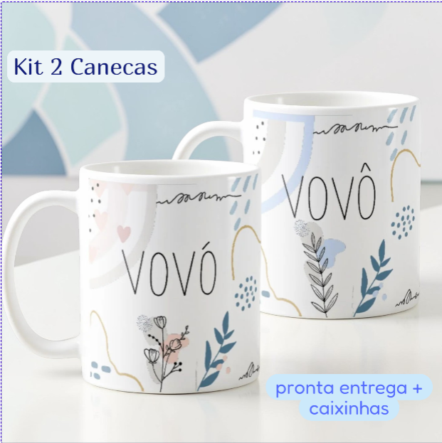 Kit Dia do Avós Canecas Vovó e Vovô Presente Pronta Entrega - Família (Avó e Avô)
