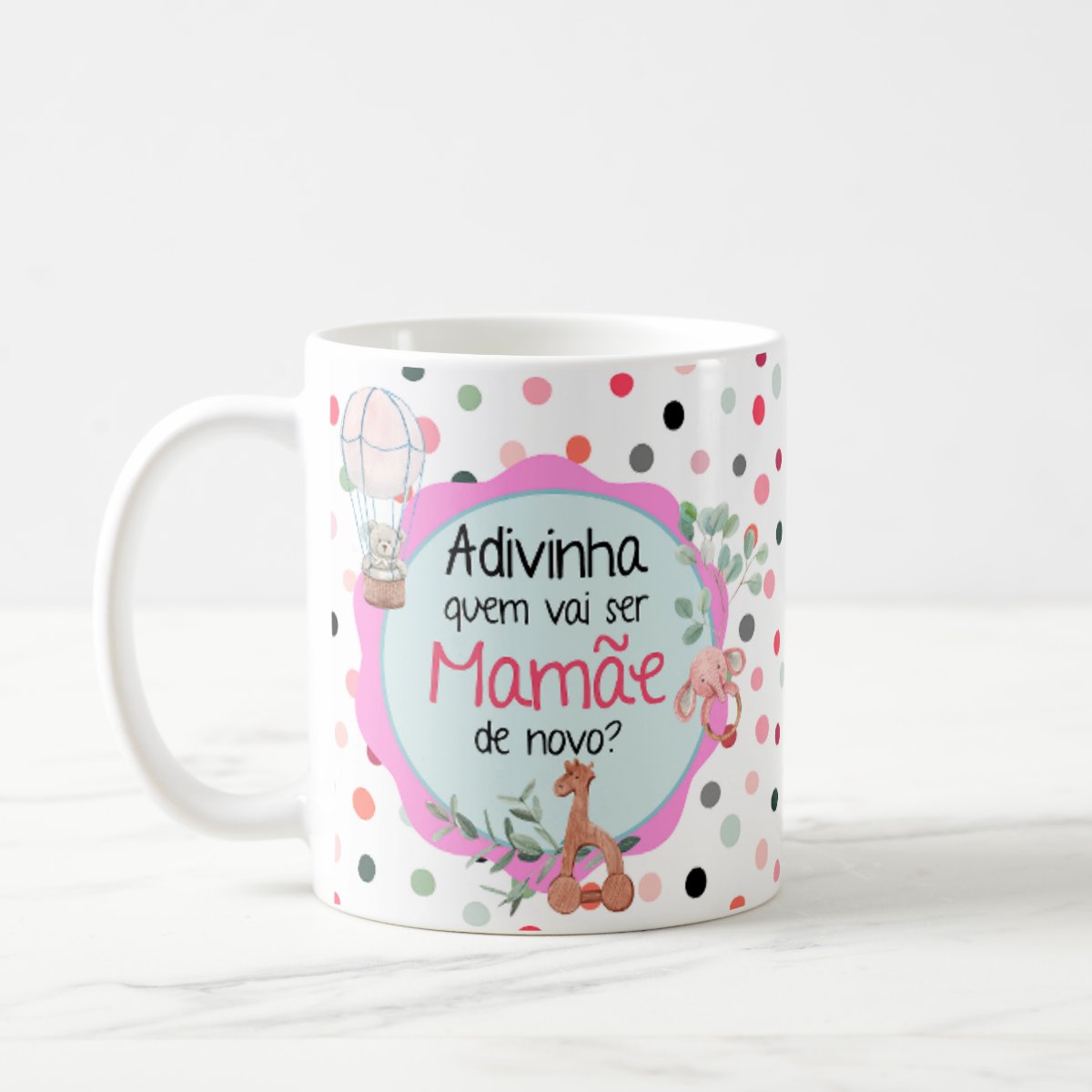 Caneca Presente Revelação Adivinha Quem Vai Ser Mamãe - Família (Mãe)