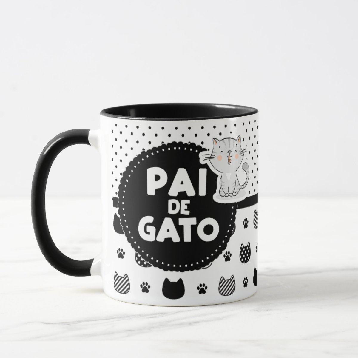 Caneca Personalizada Masculina Presente Pai de Gato