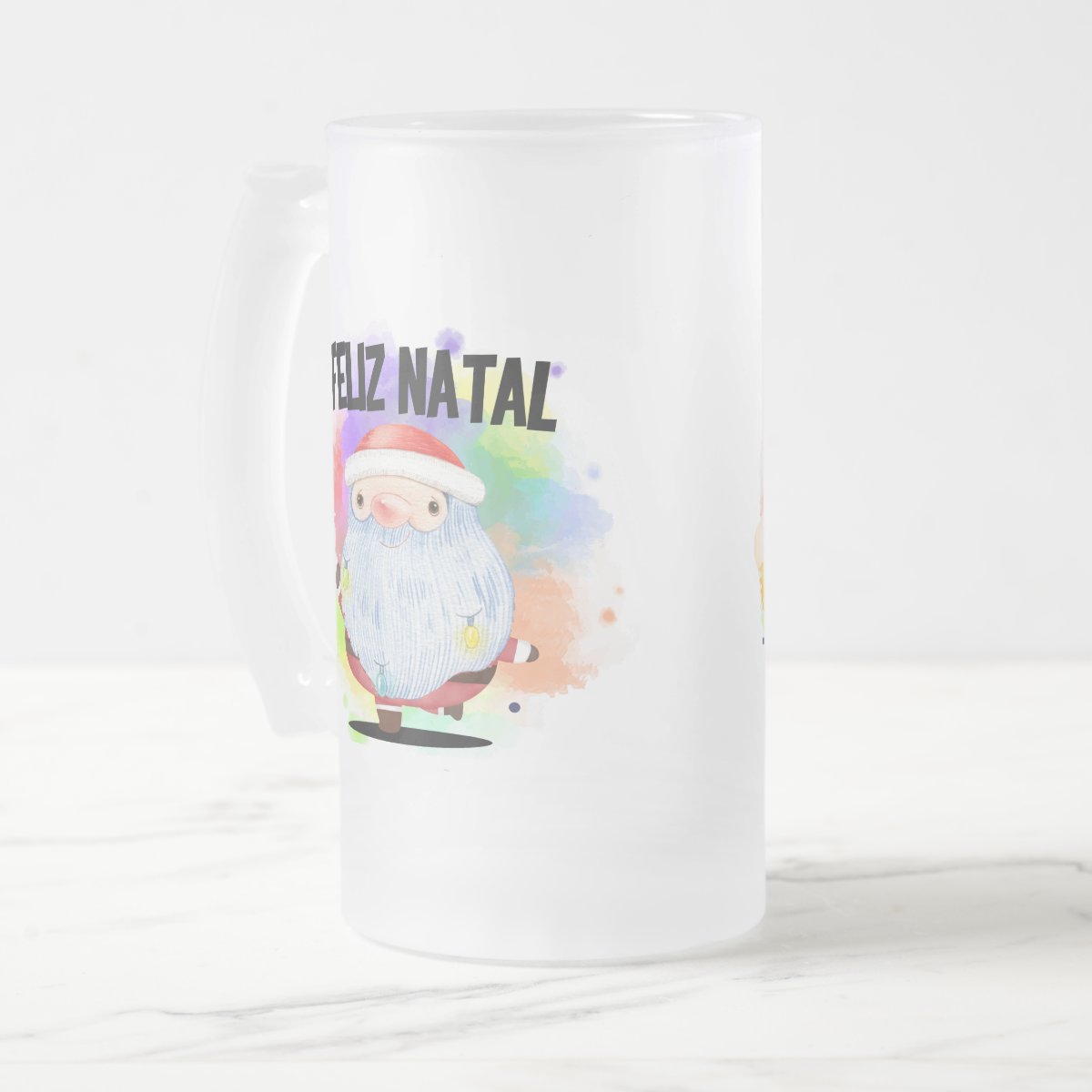 Copo Cerveja Vidro Presente Feliz Natal Papai Noel Divertido