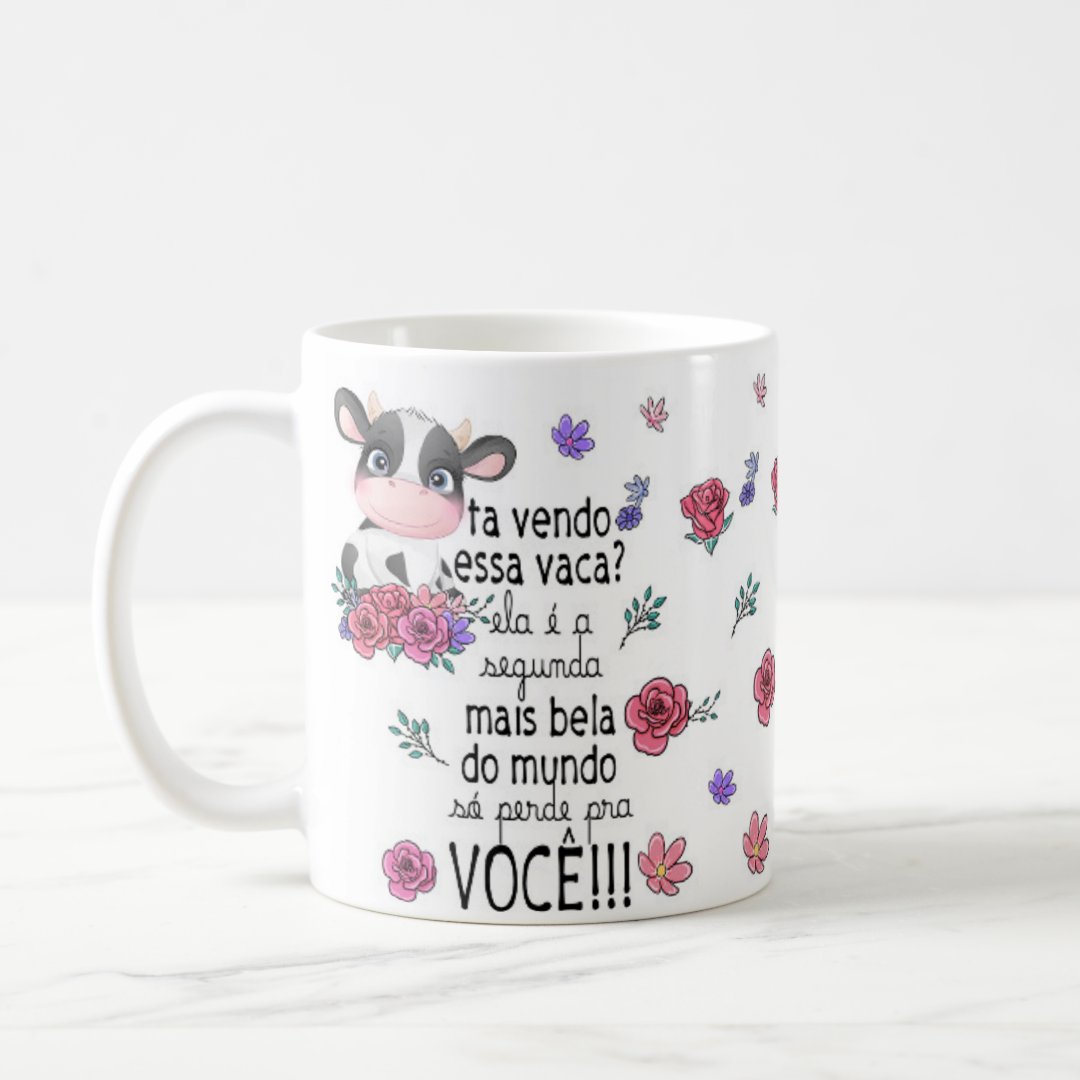 Caneca Divertida Presente Engraçado Amiga Linda Vaca - Outros (Amigo(a))