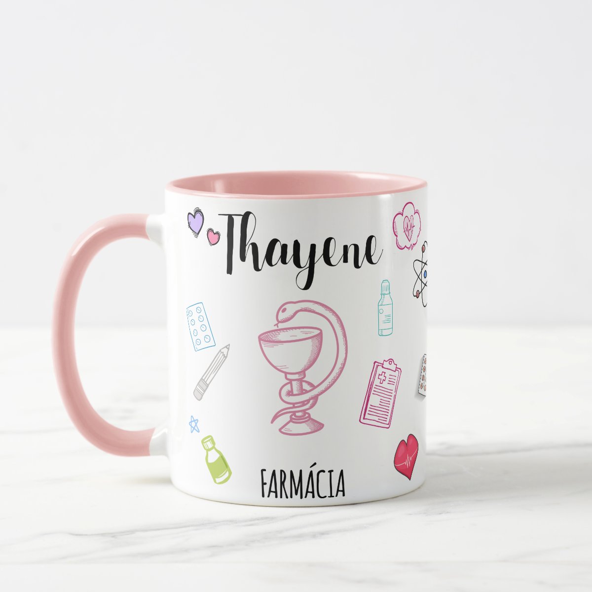 Caneca Presente Criativo Farmácia Profissão Farmacêutica