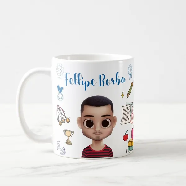 Caneca Personalizada Presente Professor Infantil Esporte
