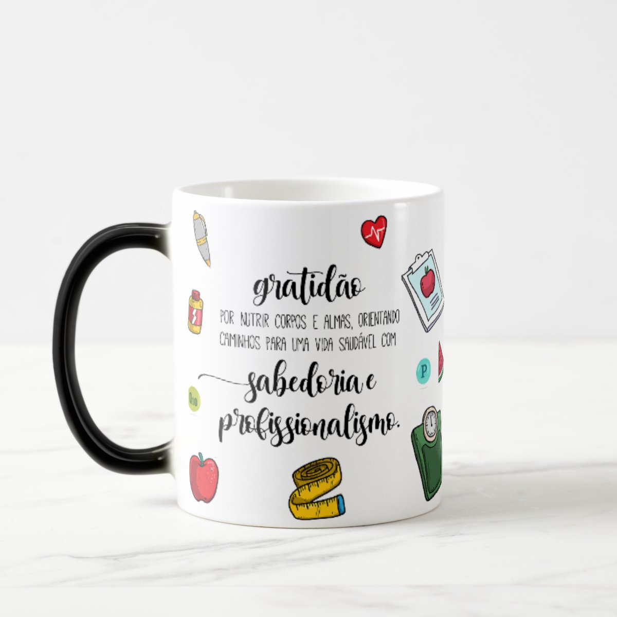 Caneca Mágica Profissão Nutricionista Presente Saudável