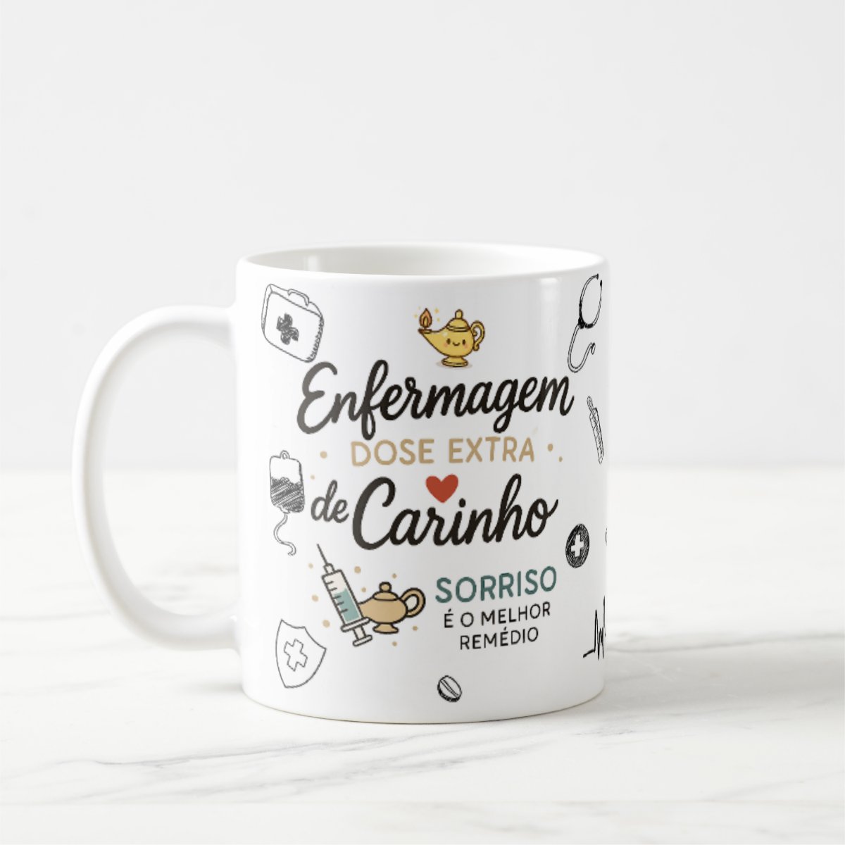 Kit 4 Canecas Enfermagem Profissões Pronta Entrega Presente Carinho 