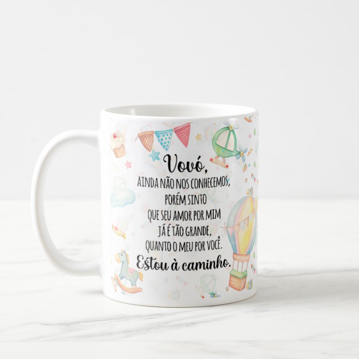 Kit 2 Canecas Revelação Vovó e Vovô Gravidez Estou à Caminho