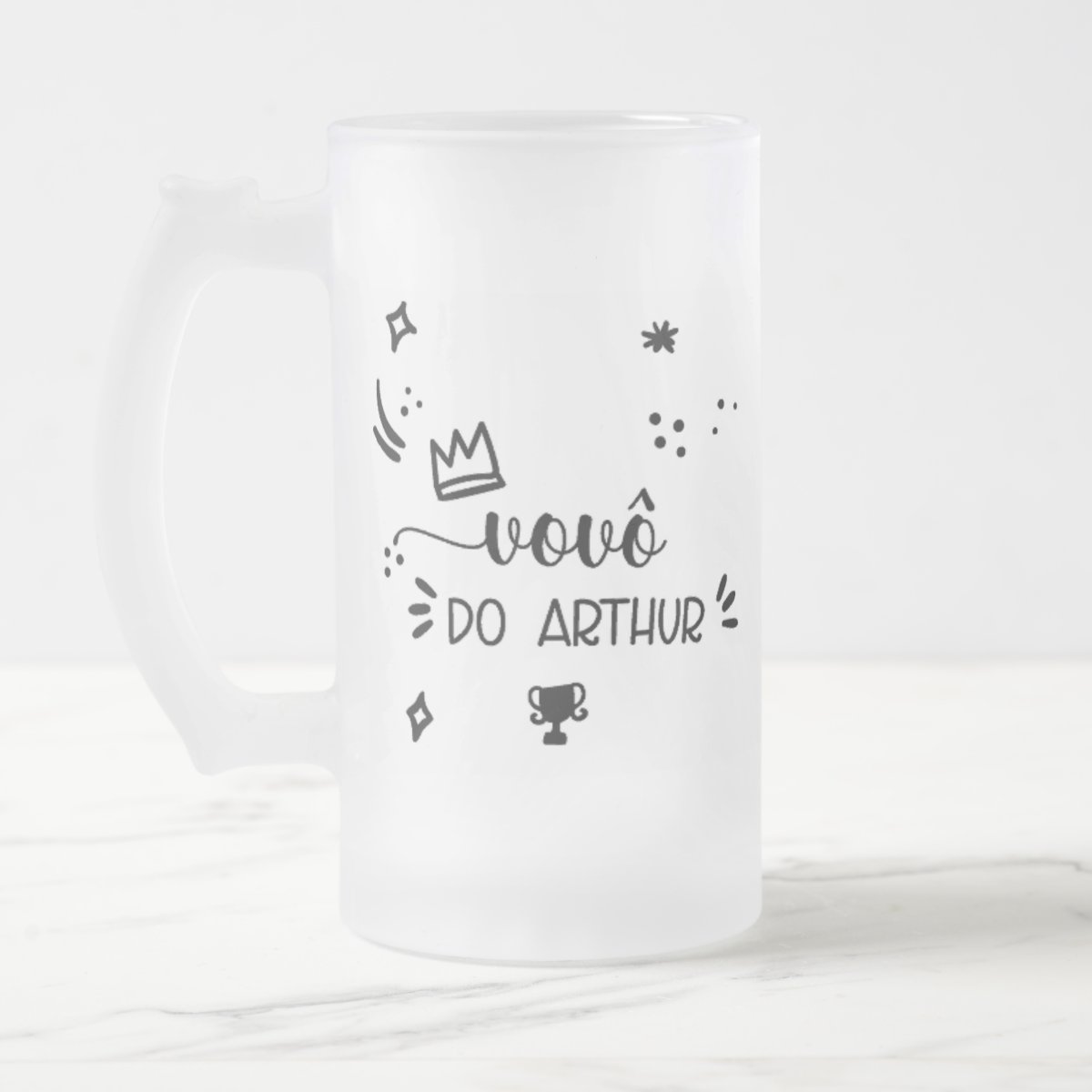 Copo de Cerveja Presente para Vovô Personalizado com Nome