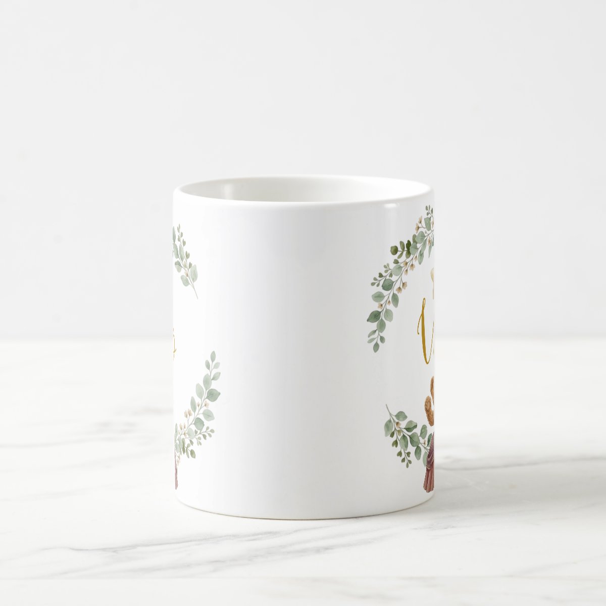 Caneca Ursa Princesa Avô Presente Família Pronta Entrega