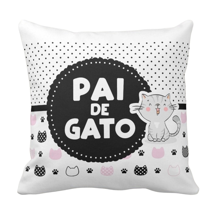 Almofada Decorativa Pai de Gato - Família (Pai)