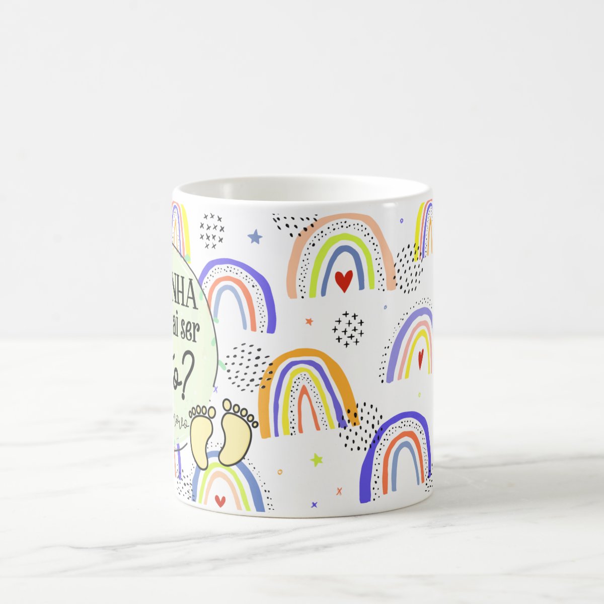 Caneca Presente Contar Nova Gravidez Gestação Familia Titio