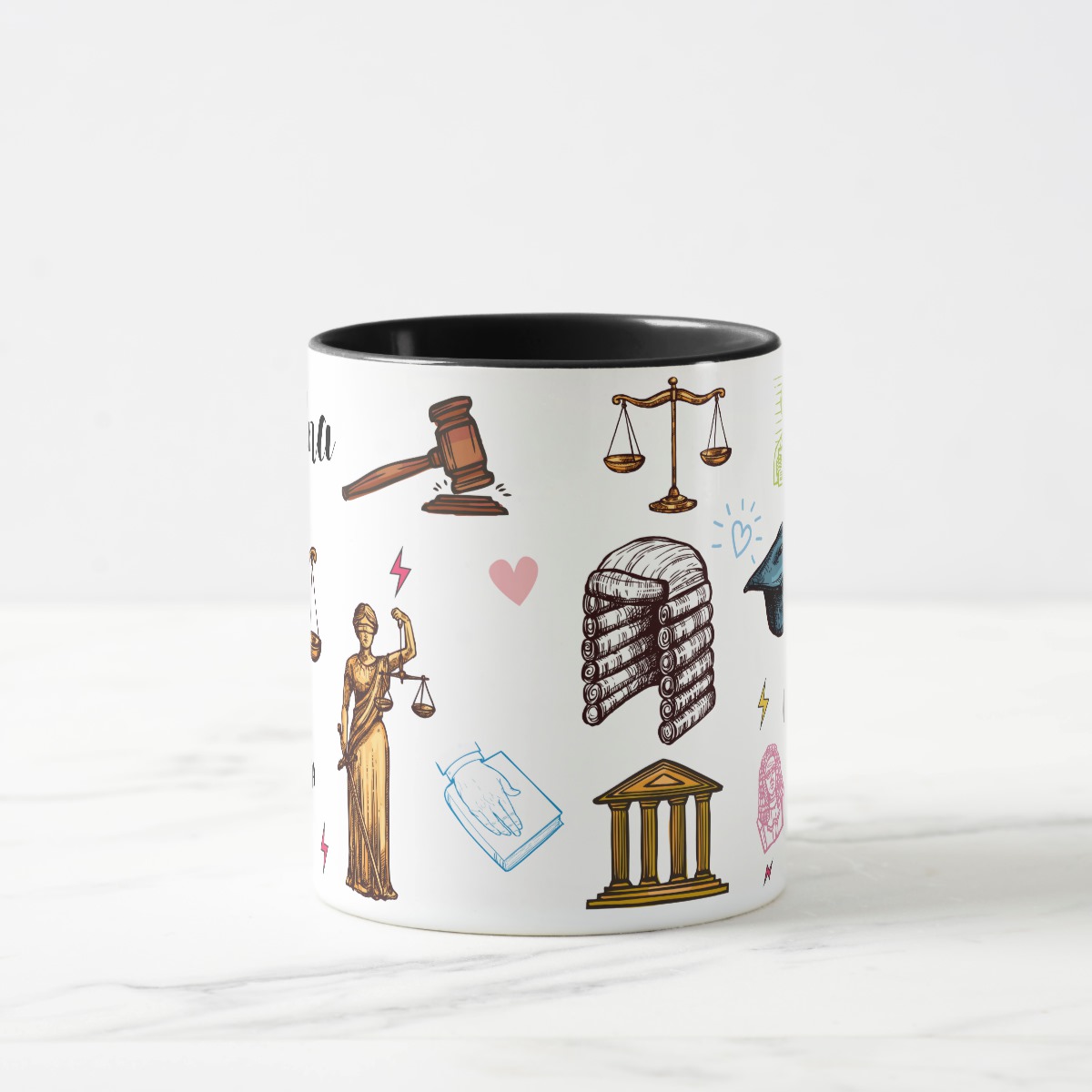 Caneca Presente Profissão Direito Nome Advogado
